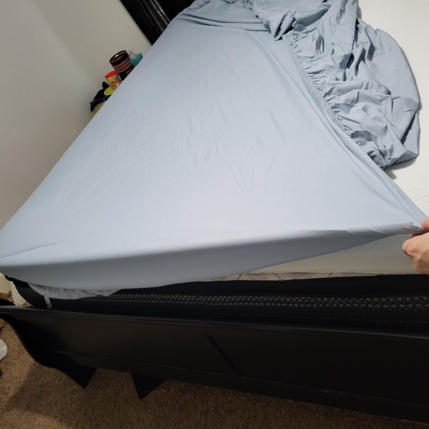 Coolmax® Cooling Sheets for Hot Sleepers, Queen Size, Teal Blue customer photo 1