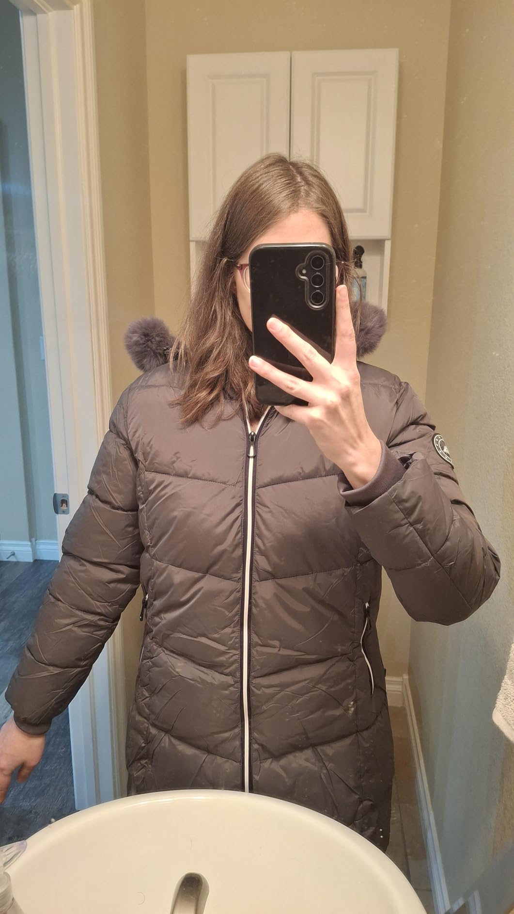 Women's Long Warm Winter Puffer Jacket Lightweight Fashions Down Coats customer photo 2