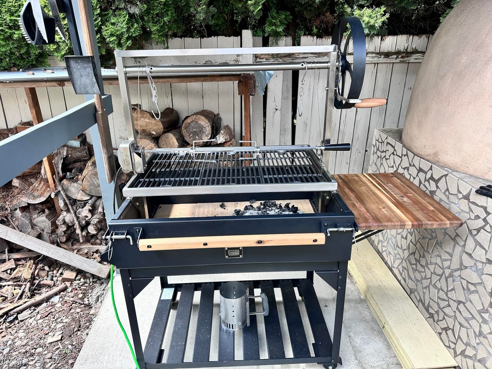 TURBRO Stainless Steel Rotisserie Kit for Gas Grills with A Cookbox up to 39’’ - Includes 4W Electric Motor, 34’’ - 45’’ × 5/16