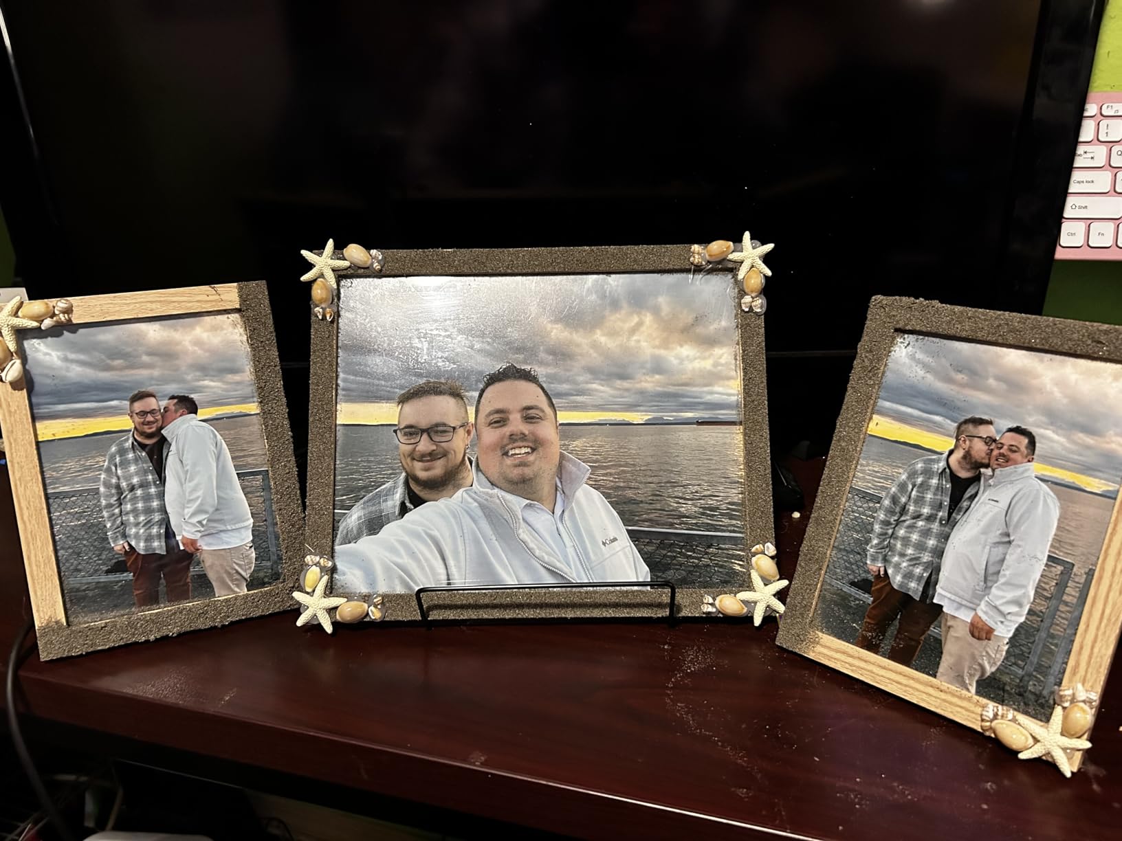upsimples Picture Frames Set of 10, Including 8x10, 5x7, 4x6 Natural Frame customer photo 2
