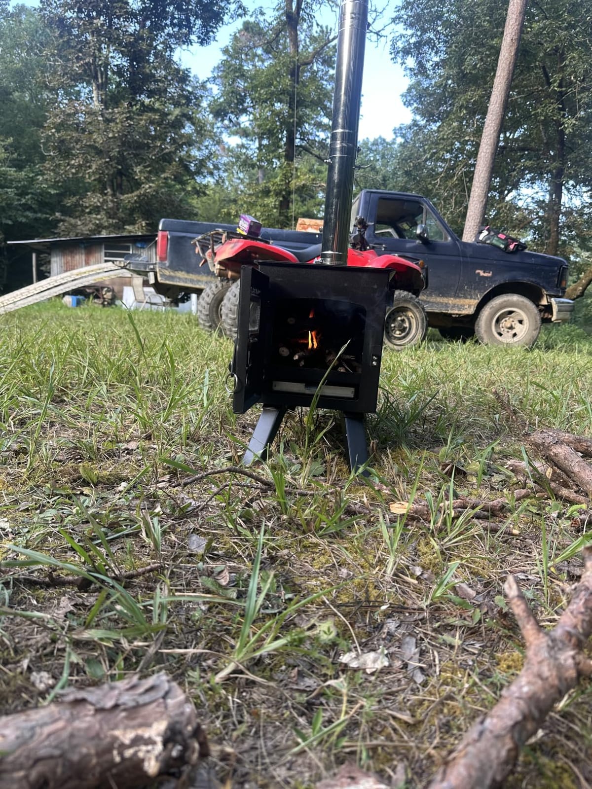 VEVOR Camping Wood Stove Stainless Steel Camping Tent Stove, Portable Wood Burning Stove with Chimney Pipes & Gloves, 640in³Firebox Hot Tent Stove for Outdoor Cooking and Heating with 8 Pipes customer photo 2