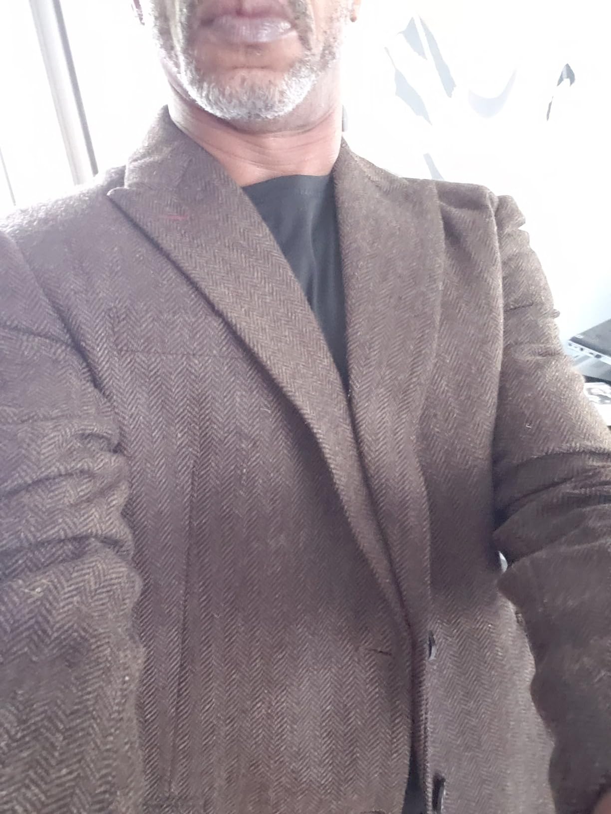 PJ PAUL JONES Mens Blazer Tweed Wool Blend Sport Coat Herringbone Jacket customer photo 2