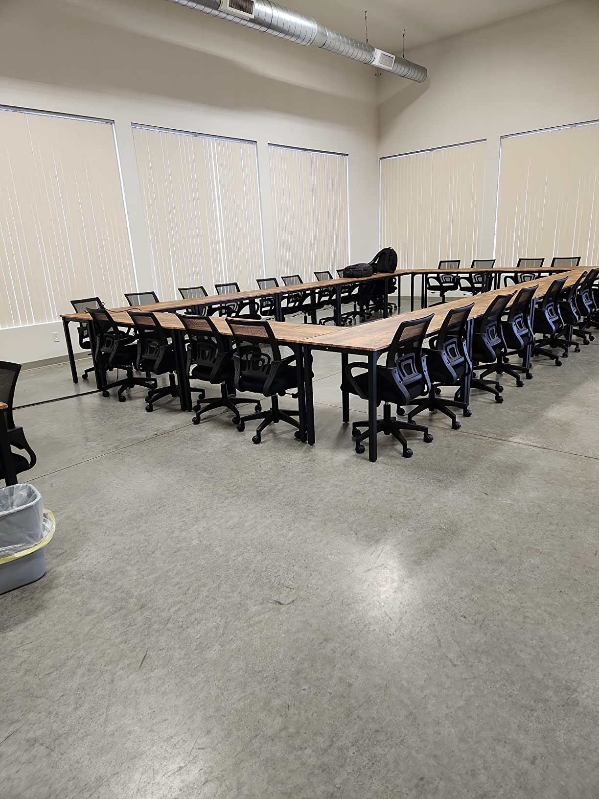 Bonzy Home Conference Tables 12ft Office Computer Desk for Meeting Room Study Writing Printer Table Save Space Design for 14 People 6PCS 141.6
