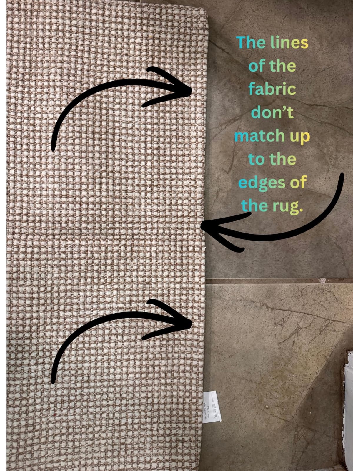 KOZYFLY Boho Rugs for Entryway 3x5 ft Washable Area Rug Non Slip Rubber Backed Entry Rug Woven Indoor Door Mat Cotton Kitchen Rugs Floor Carpet for Entryway, Foyer, Backdoor, Orange Beige/Tan/Brown customer photo 2