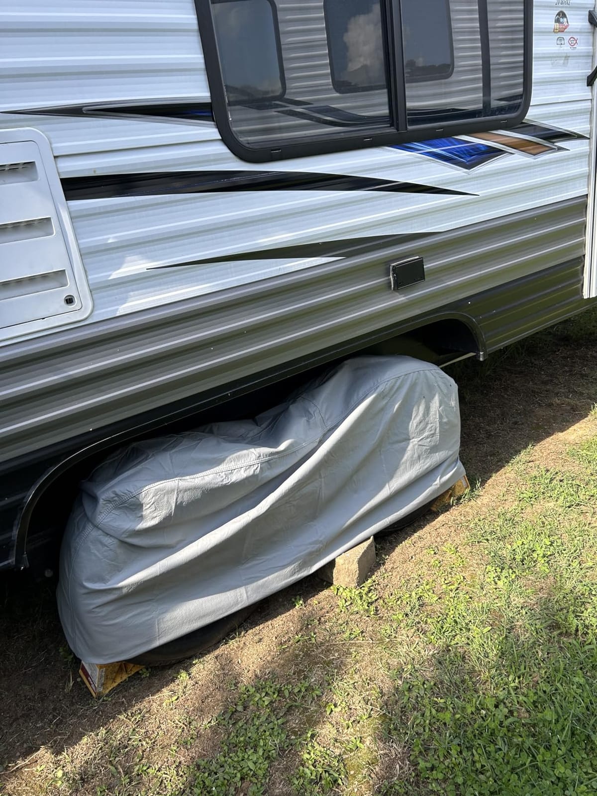 RVMATE RV Tire Covers, Dual Axle Wheel Cover, 2 Pack, Fit 27