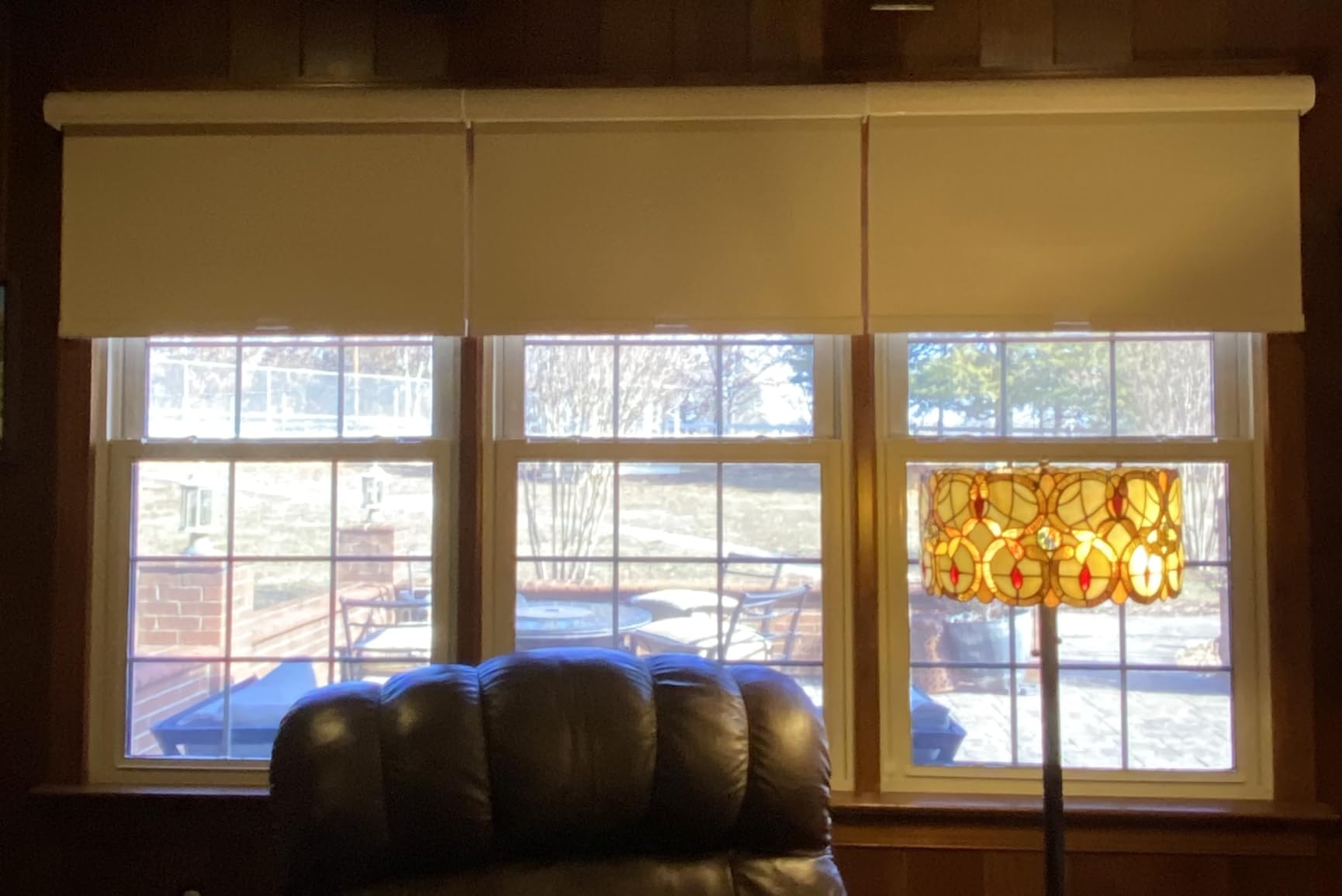 Boolegon Blackout Roller Shades for Windows, Beige, Custom Size customer photo 1