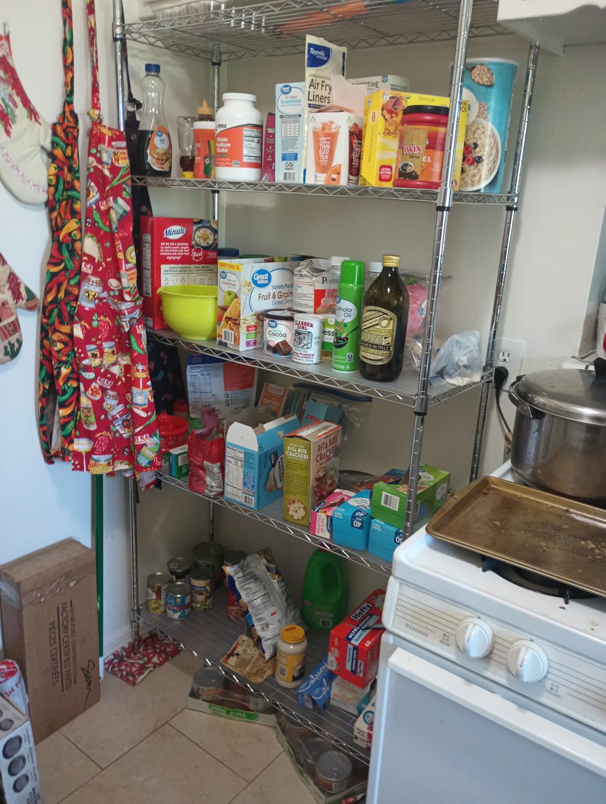REIBII 72''H Metal Shelving 5-Tier Storage Shelves,1100lbs, Kitchen Pantry customer photo 1