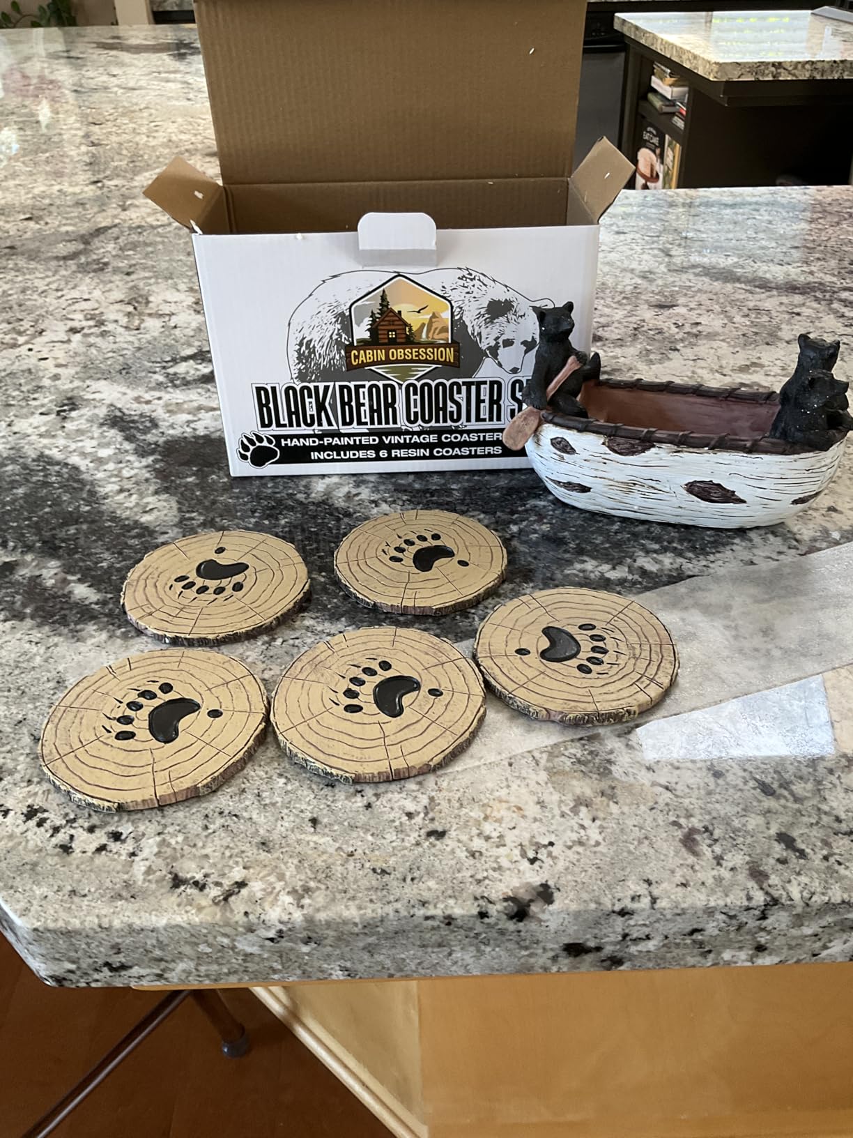 Whiskey Barrel Coasters Set of 6 - Bar Coasters & Whiskey Gifts for Men customer photo 2
