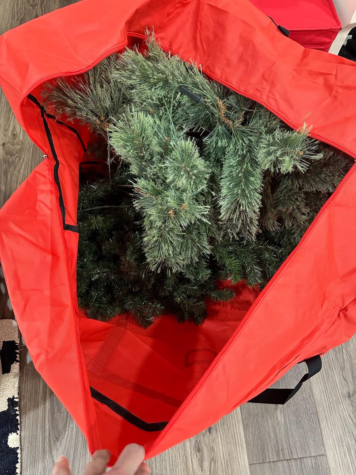 HikooLSS Christmas Tree Storage Bag 12 Ft Tall Tree Container Heavy Duty customer photo 2