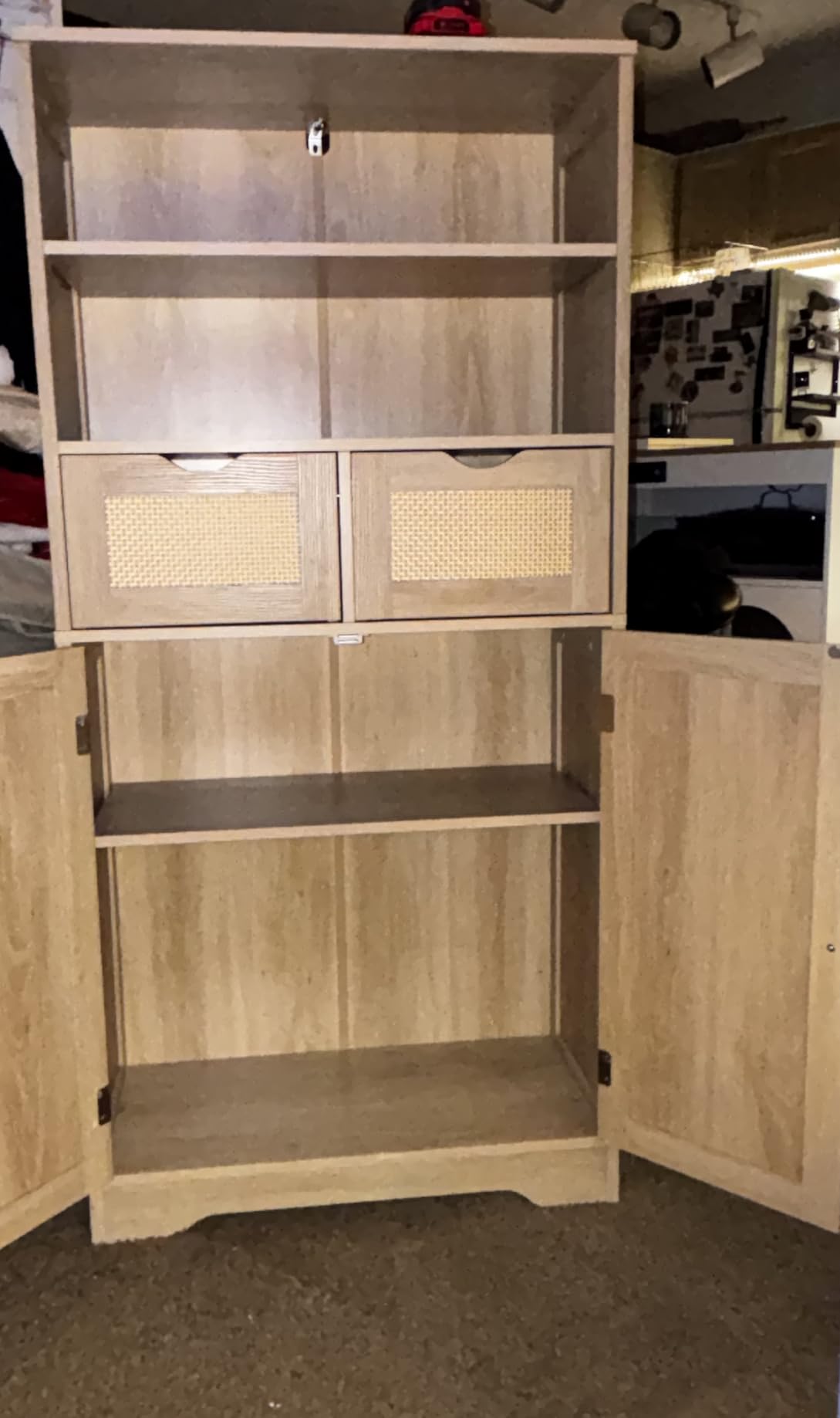 Iwell Bathroom Storage Cabinet with 2 Drawers, Small Kitchen Pantry Cabinet customer photo 1