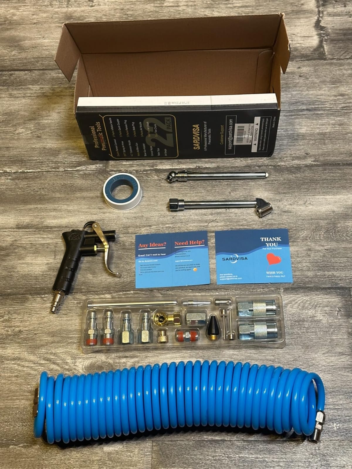 SARDVISA 22-Packs Air Compressor Kit with 25-Ft Repairable PU Hose customer photo 1