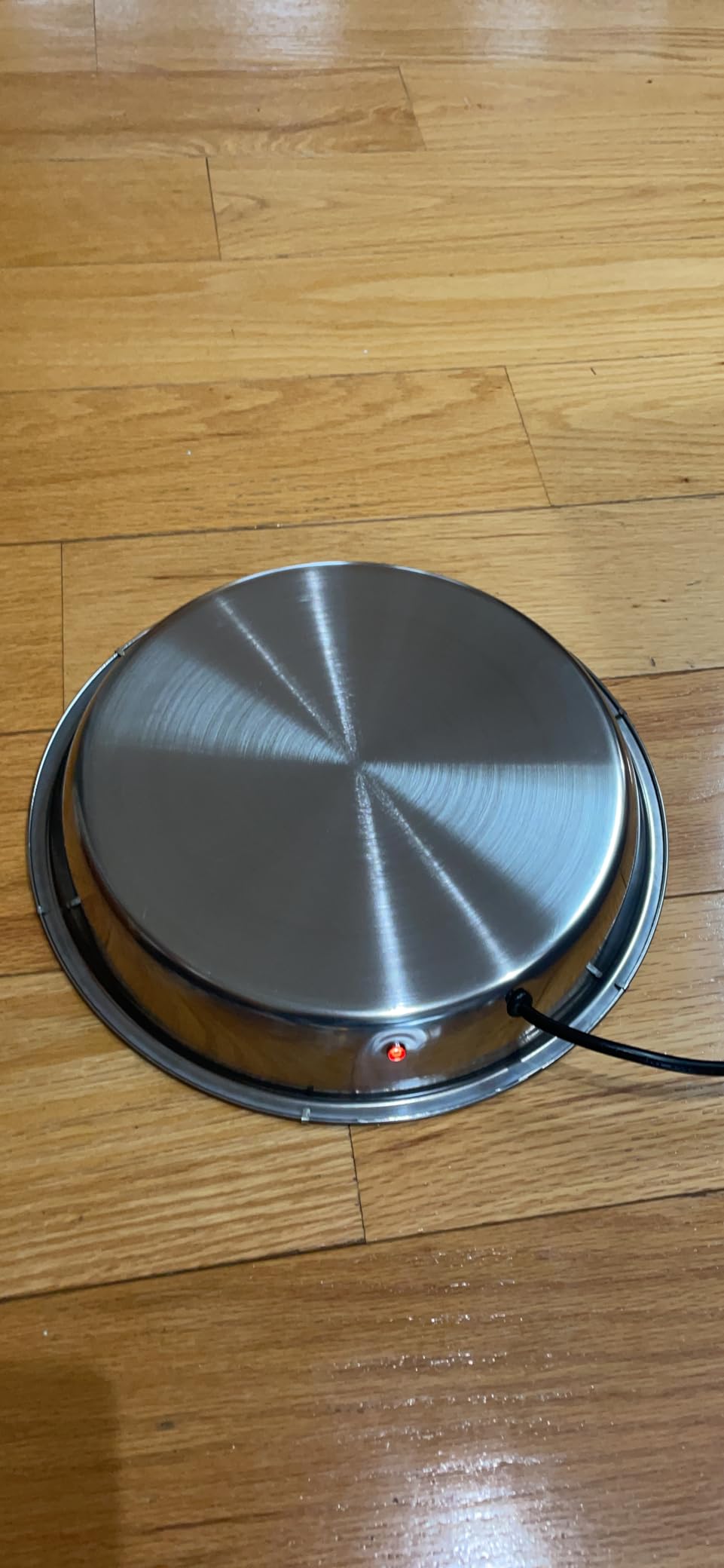 12 Inch Chicken Water Heater Base, 5 Gallons Poultry Drinker Heater Base with Thermostat and Power Cord, Automatic Electric Poultry Winter Deicer Heated Base for Plastic/Metal Chicken Waterer customer photo 1