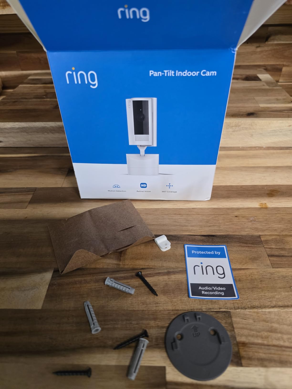 Ring Pan-Tilt Indoor Cam (newest model) — See all around your home or business with 360° pan coverage, HD video, plus Two-Way Talk (2024 release), White customer photo 2