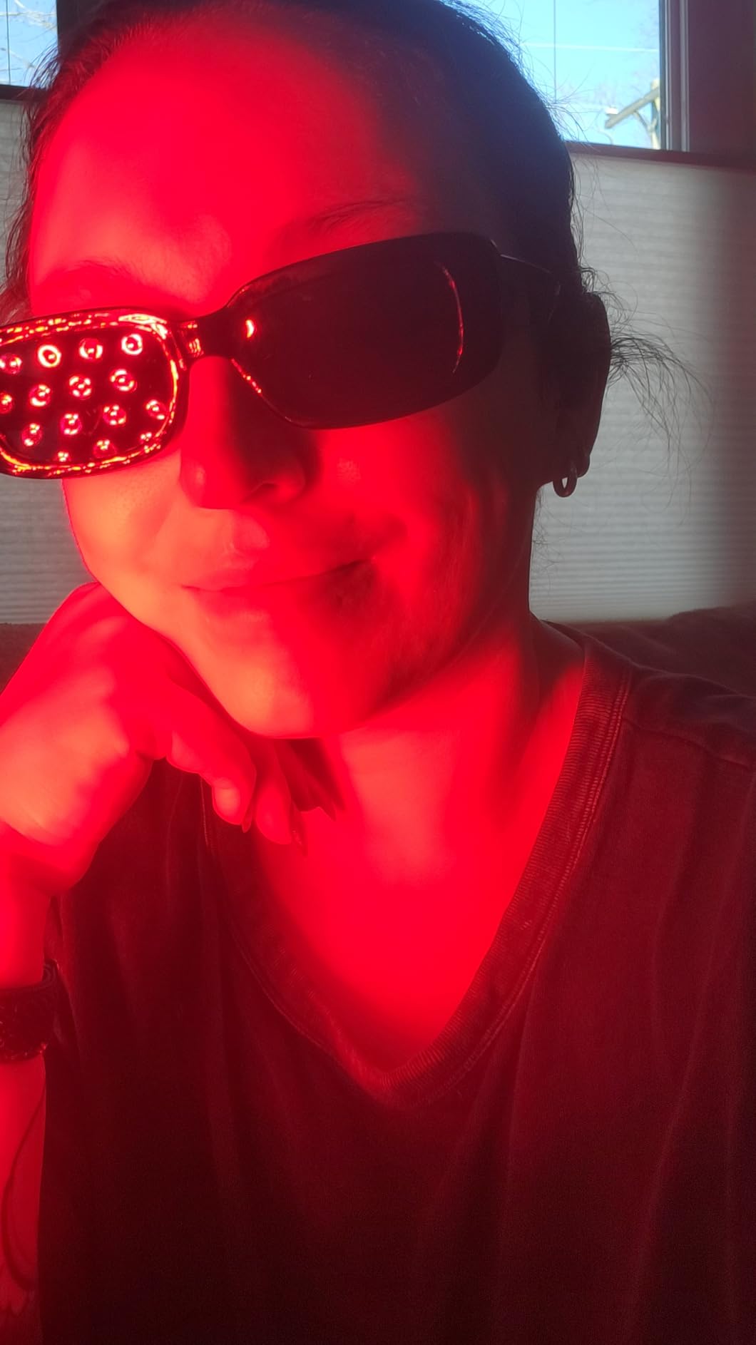 Hooga Red Light Therapy Panel Device – 630nm 660nm 810nm 850nm Red & Near Infrared Light Therapy, LED Light Therapy Lamp, 72 Quad Chip LEDs, Adjustable Brightness, Pulse Mode – ULTRA360 customer photo 1