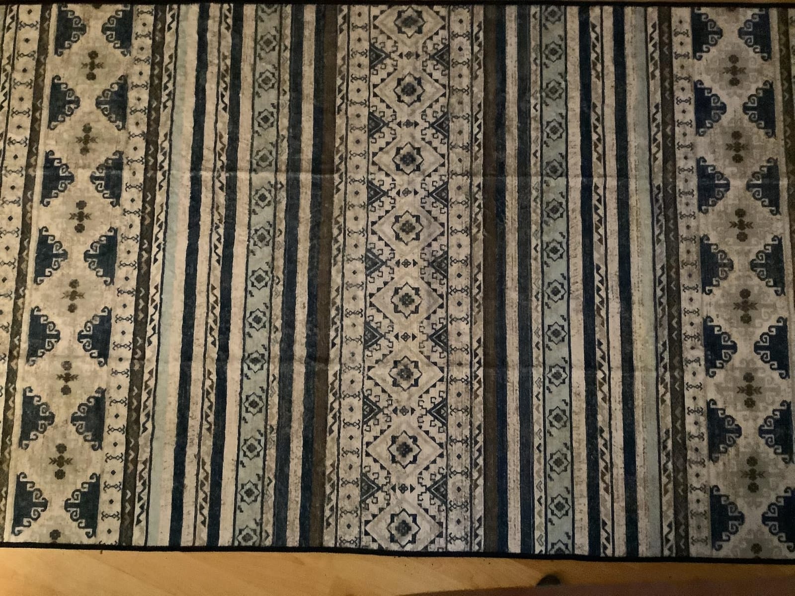 RUGSURE Washable Area Rugs - Perfect for Living Room, Bedroom, Kids Room, Nursery - Stain & Water Resistant Non-Slip, Pet & Child Friendly, Vintage Tribal Area Rugs (Green, 5' x 7') customer photo 1