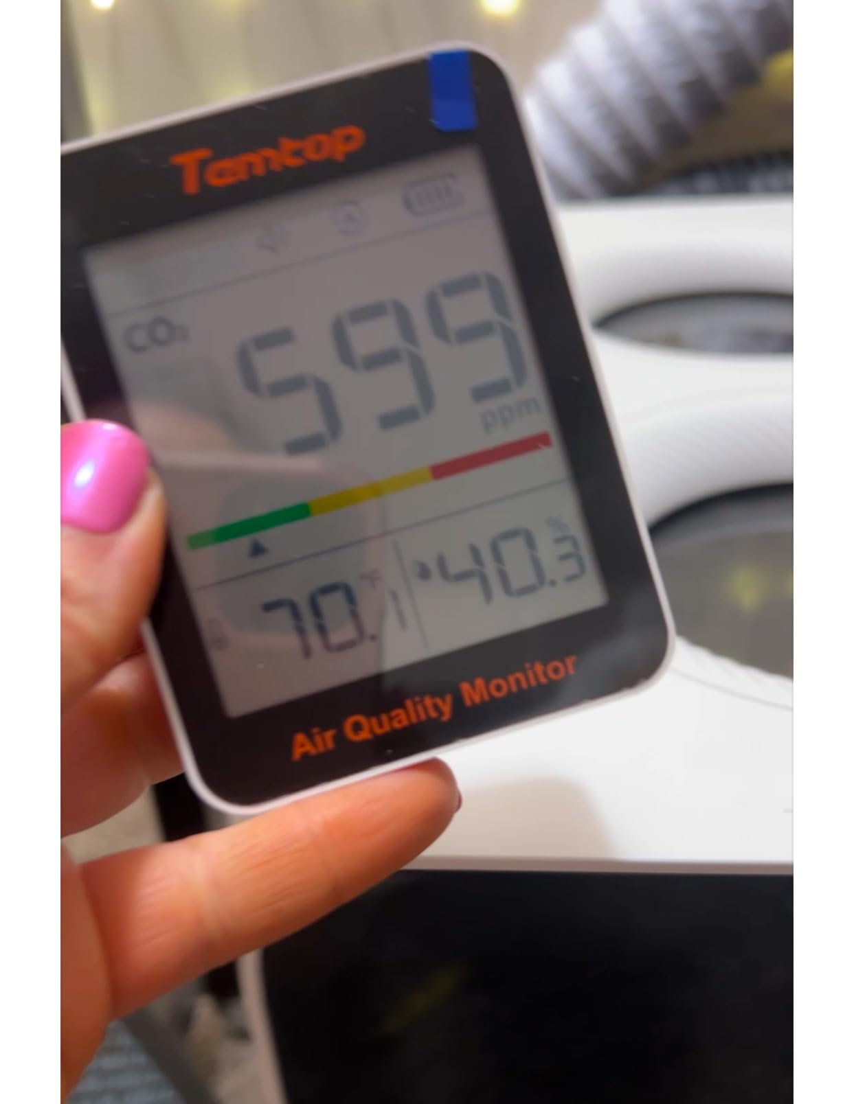 Temtop CO2 Monitor Indoor air Quality Monitor Portable CO2 Meter, CO2, Temperature, Humidity Home, Office or School customer photo 1