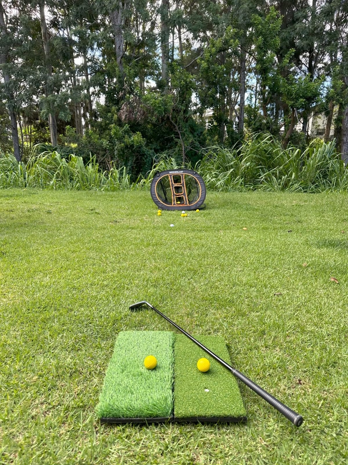 Professinoal Golf Chipping Net with Golf Hitting Mat,12 Practice Foam Balls and 2 Pixing Pins, for Indoor and Outdoor Target Chipping Training customer photo 2