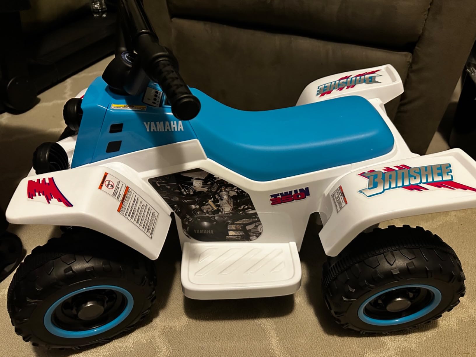 ANPABO 6V 7AH Kids ATV, 4 Wheeler for Kids w/Headlight & Pedal (Blue) customer photo 1