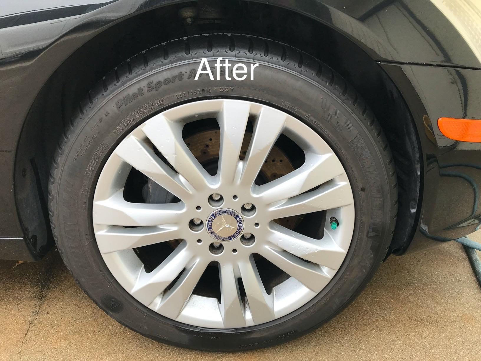 TAKAVU Wheel & Tire Brush, Long Soft Bristle, Easy Reach for Rims (Blue) customer photo 1