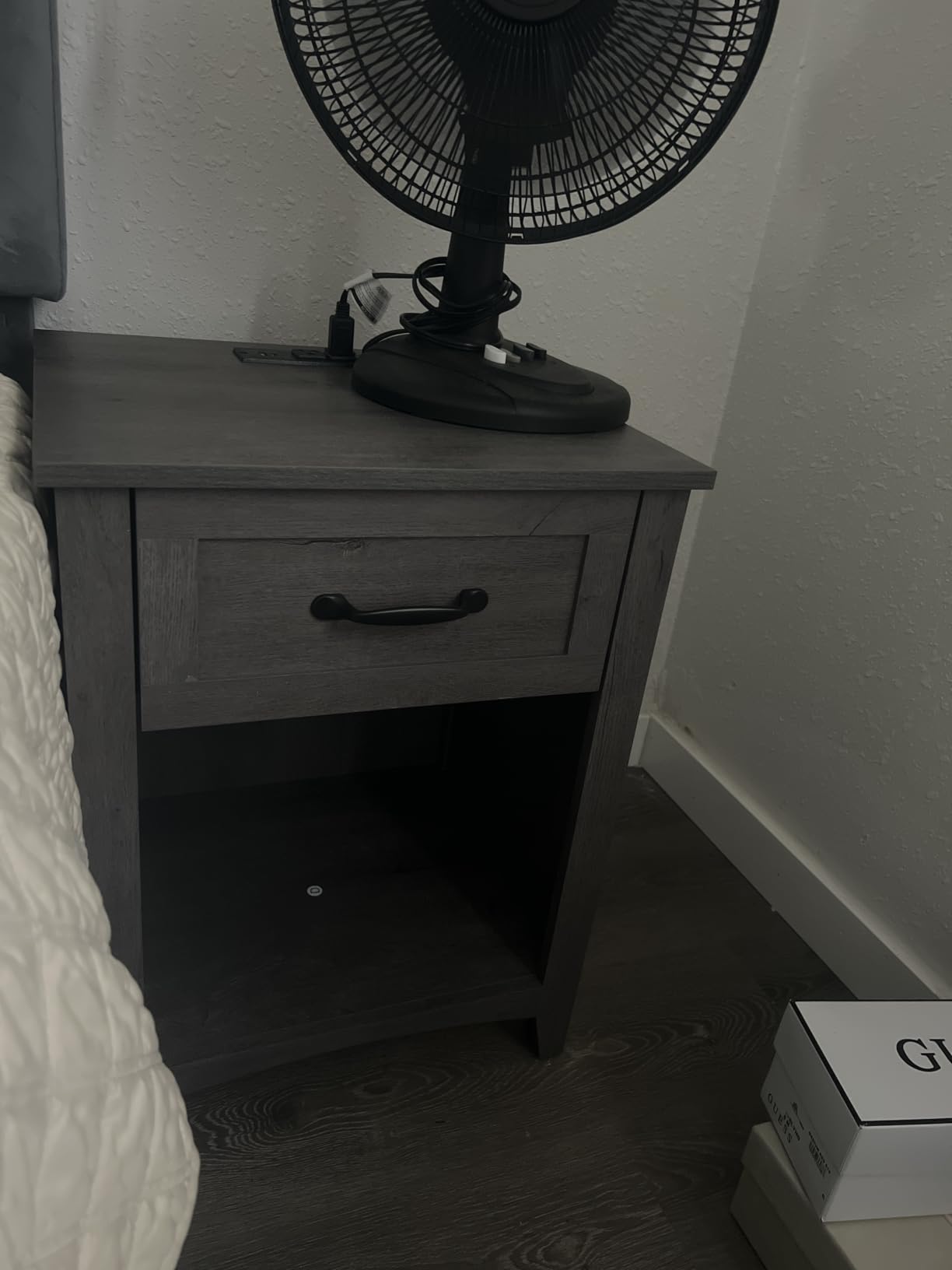 VASAGLE Farmhouse Nightstands with Charging Station, 1 Drawer, Set of 2 customer photo 1