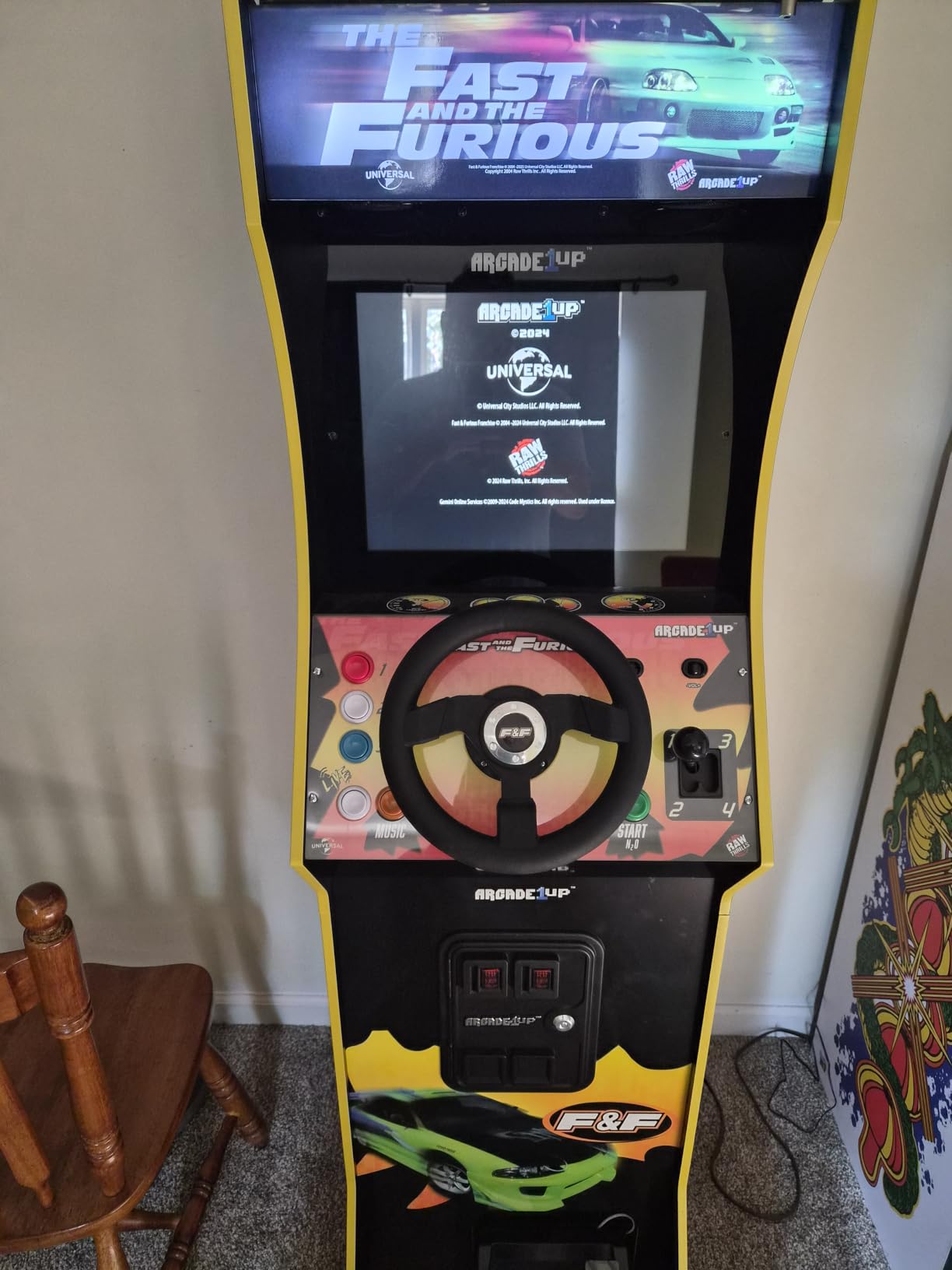 Arcade1Up The Fast and the Furious Deluxe Arcade Machine, Steering Wheel customer photo 2
