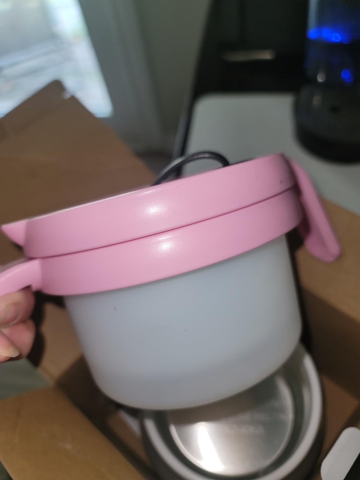 Party Desserts Candy and Chocolate Melting Pot with 2 Pots, Mini Electric Fondue Pot, Melts Candy Chocolate in a Couple of Minutes, Ideal for Cake Pops Cookies Cakes, 2.5 Cups, Aqua customer photo 2