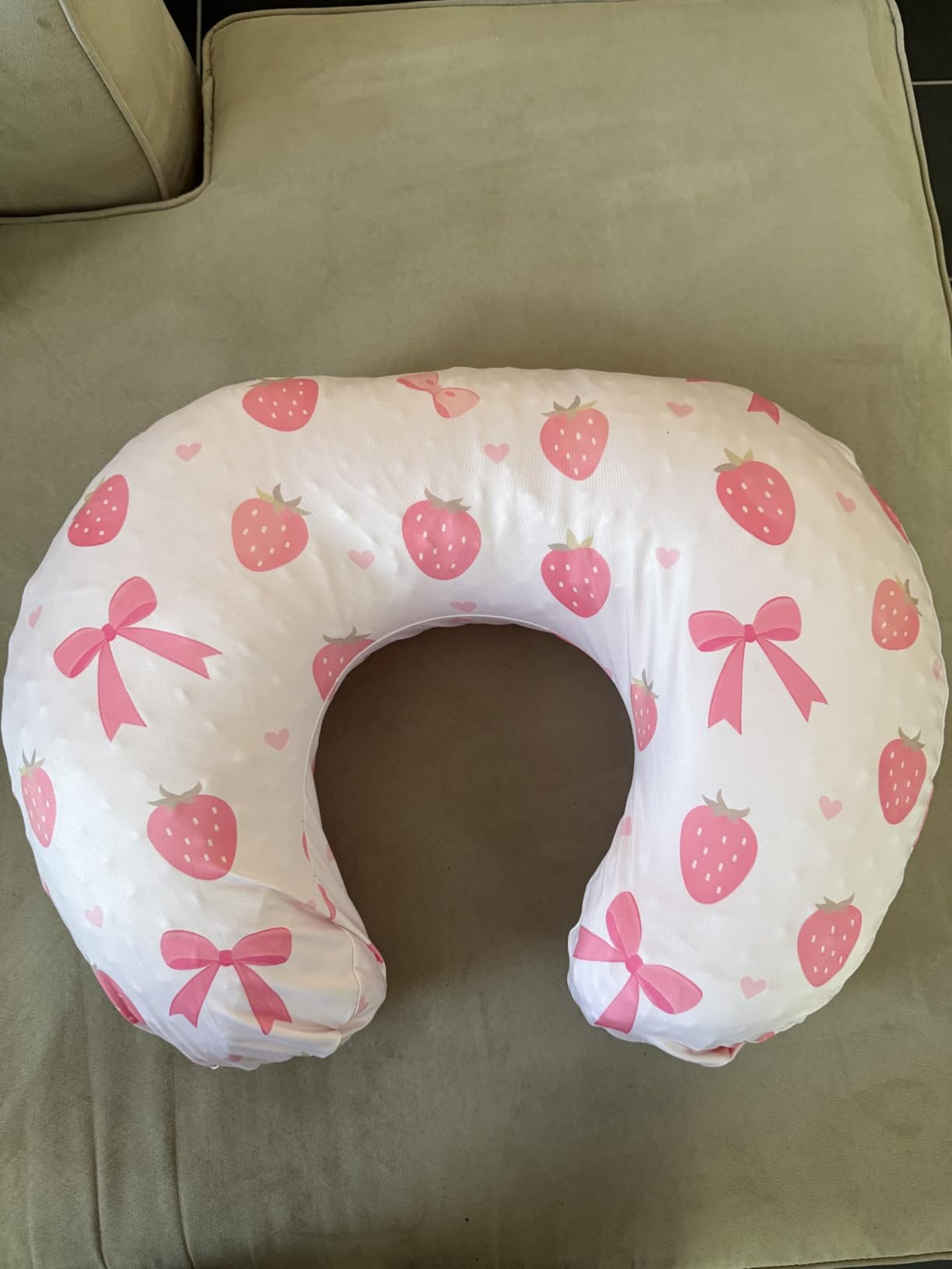 ESEN Nursing Pillow and Body Positioner for Breast Feeding and Bottle Feeding, Ultra Soft Baby Breastfeeding Pillows with Removable Nursing Pillow Cover for More Support for Mom and Baby (Blue) customer photo 2
