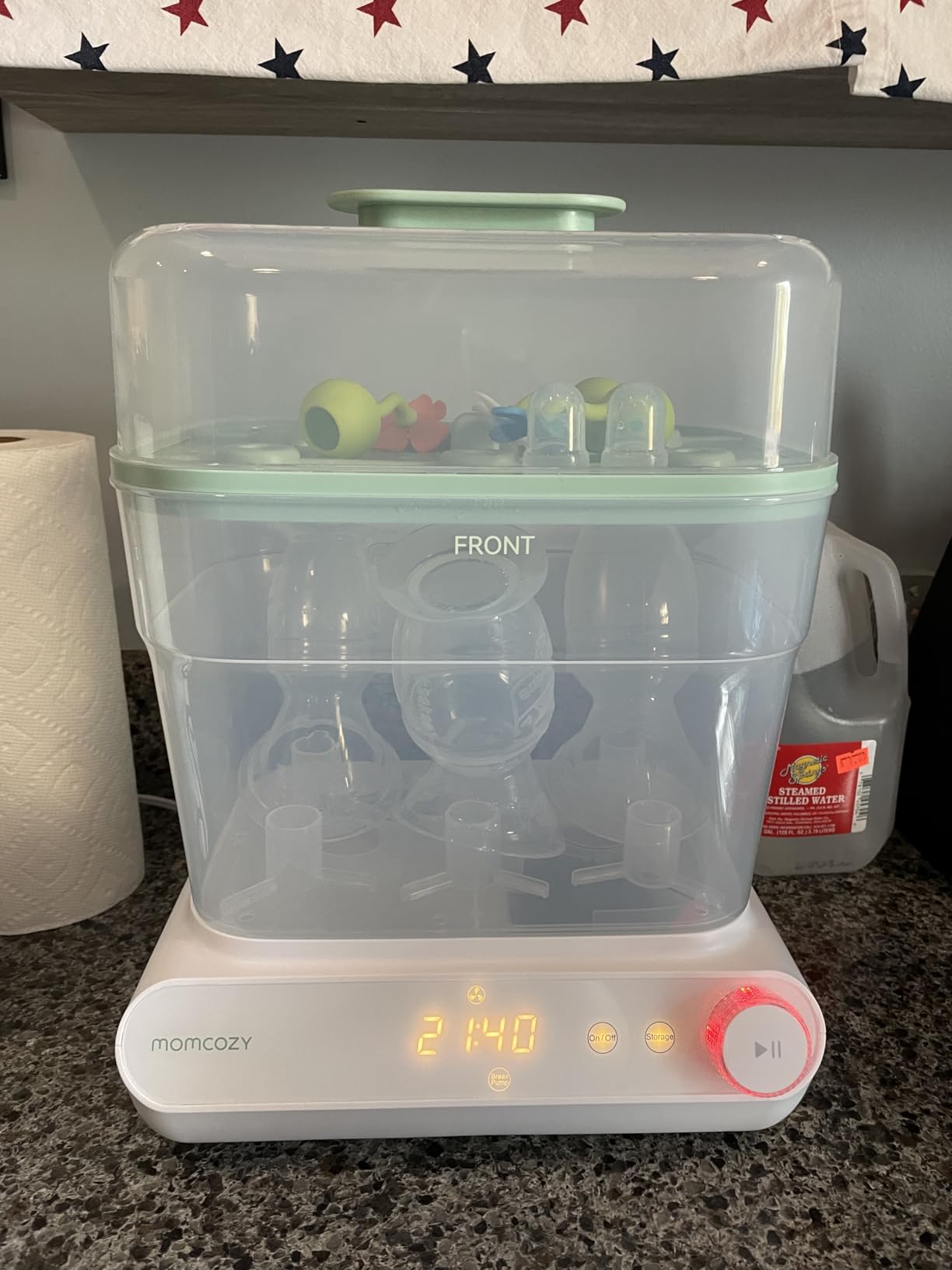 Momcozy 3-Layers Large Capacity Bottle Sterilizer and Dryer, Pump Part Mode customer photo 1