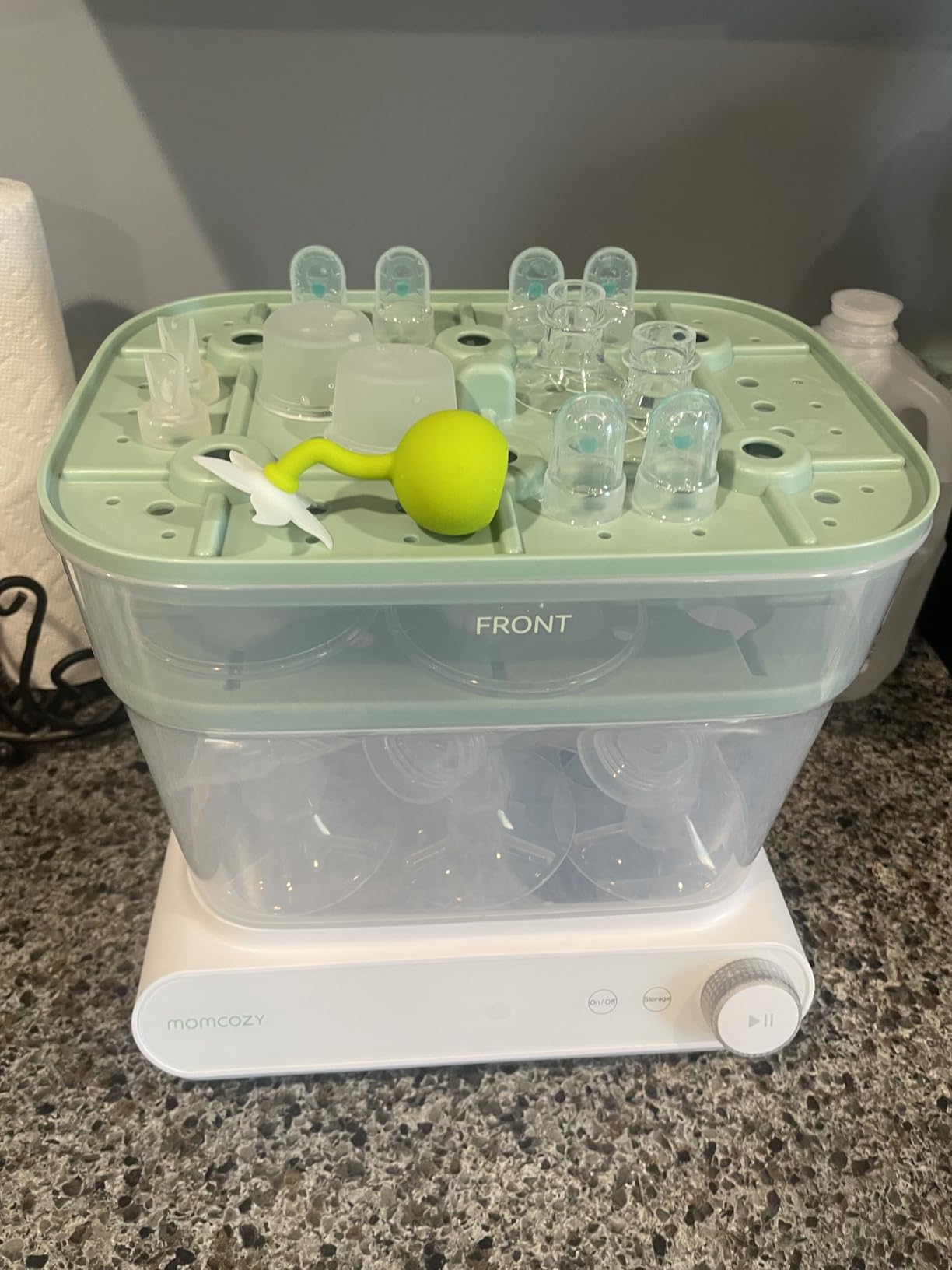 Momcozy 3-Layers Large Capacity Bottle Sterilizer and Dryer, Pump Part Mode customer photo 2