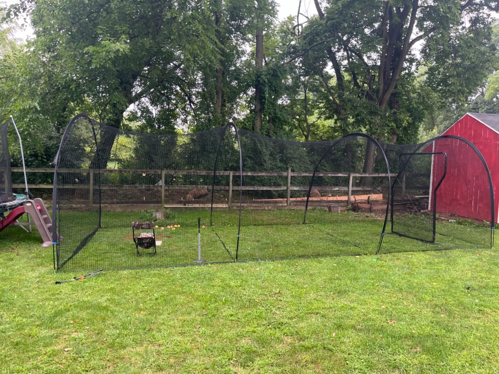 ORIENGEAR Baseball Batting Cage for Backyard, Fully Enclosed Hitting Cage, Baseball and Softball Training Cages, Backyard Hitting and Pitching Practice Net with Frame, 1.25
