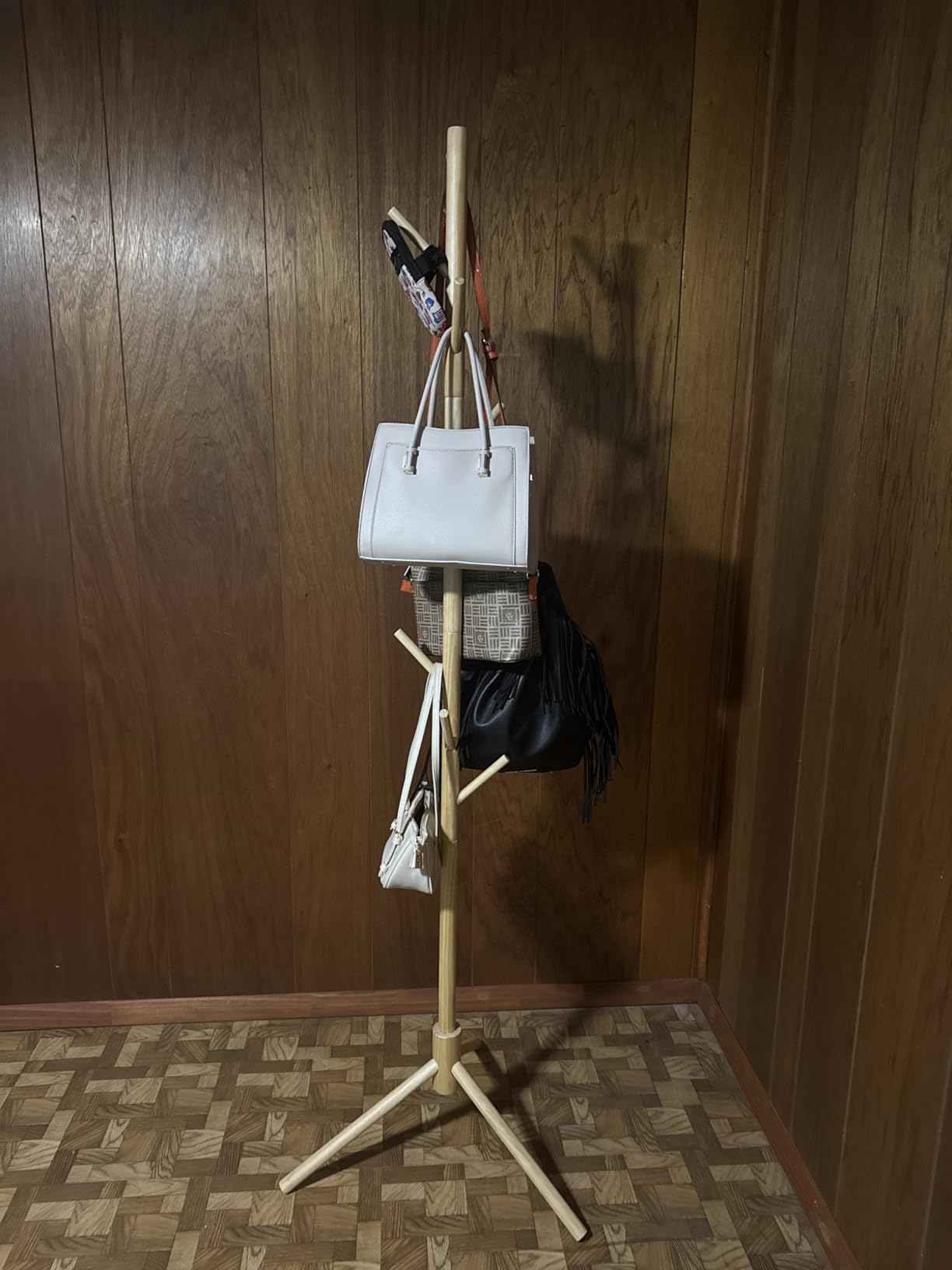 8-Hook Freestanding Coat Rack 3 Adjustable Heights Sturdy Black customer photo 1