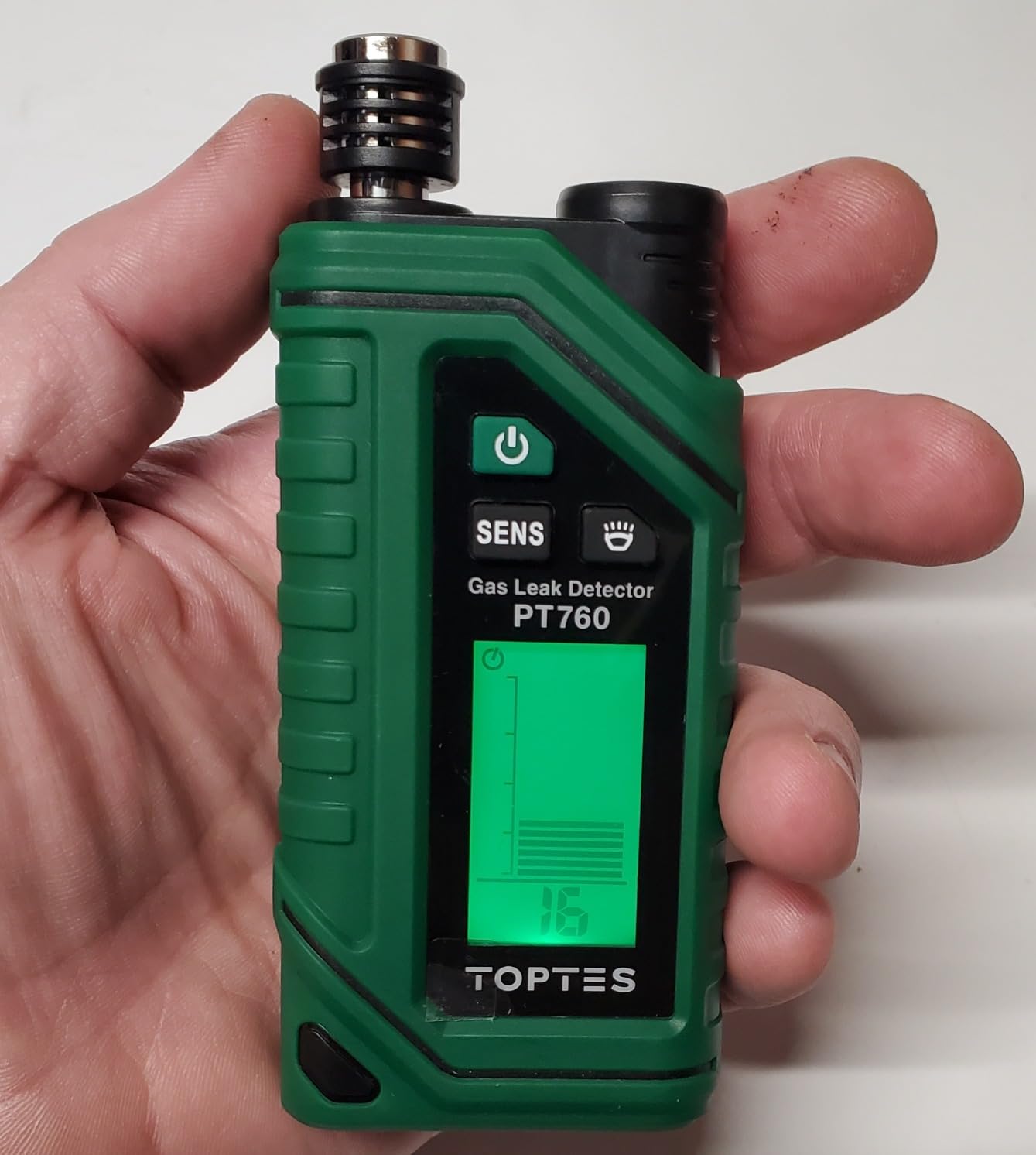 TopTes PT760 Rechargeable Natural Gas Detector, Gas Leak Detector with 12-inch Extendable Probe,%LEL Propane Leak Detection with Built-in Flashlight for Methane, Butane and More for Home, RV customer photo 2