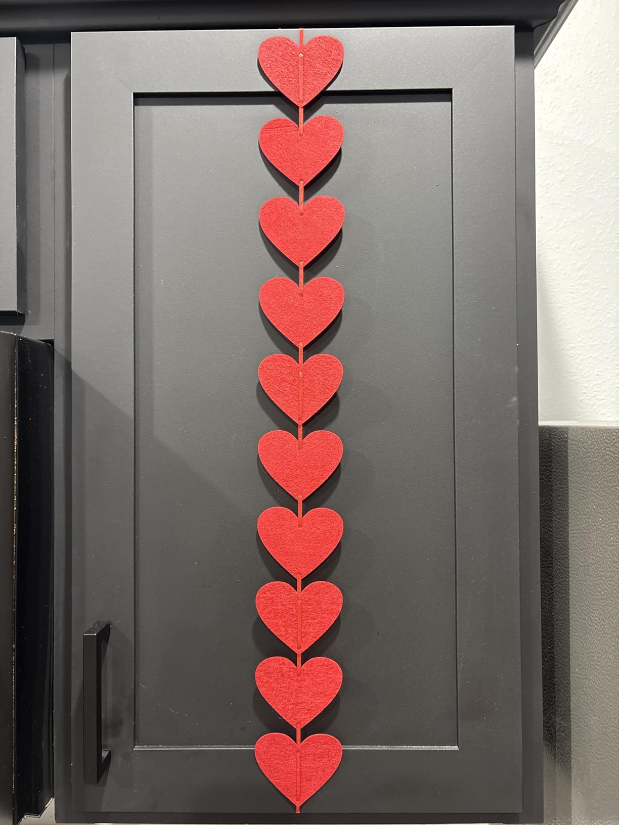 40PCS Valentines Day Decor, Red Heart Banner with Felt Hearts, Hanging Valentines Day Decoration Indoor Outdoor Valentine's Day Party Banner for Wall Fireplace Office Home Decor customer photo 1