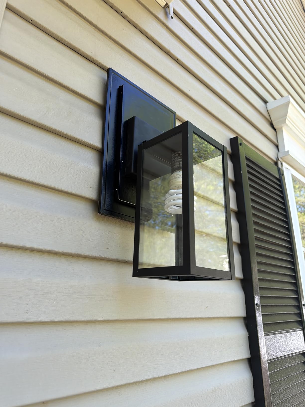 Kalium Porch Lights Outdoor Wall Light Fixture, Matte Black Wall Sconce | Toughened Frame, Clear Glass Shade, Waterproof Lanterns, for Patio, Exterior, Front, Door, Entryway customer photo 1