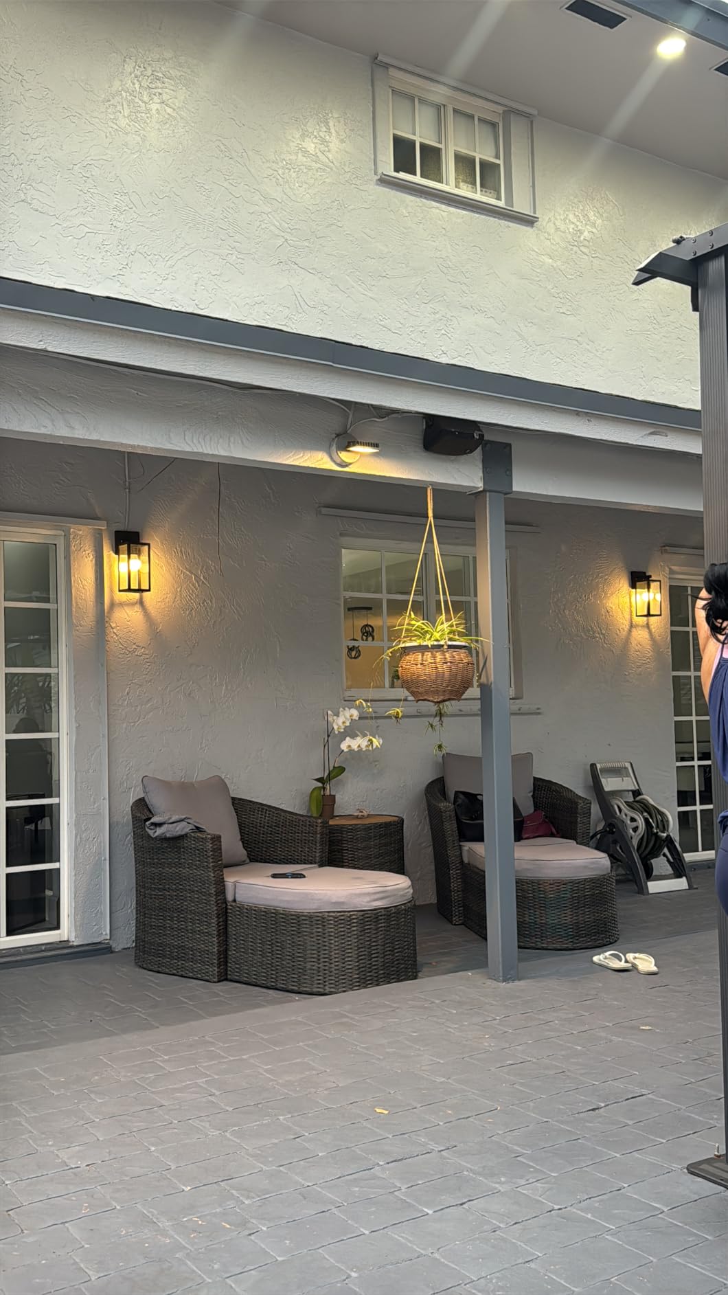 Kalium Porch Lights Outdoor Wall Light Fixture, Matte Black Wall Sconce | Toughened Frame, Clear Glass Shade, Waterproof Lanterns, for Patio, Exterior, Front, Door, Entryway customer photo 2