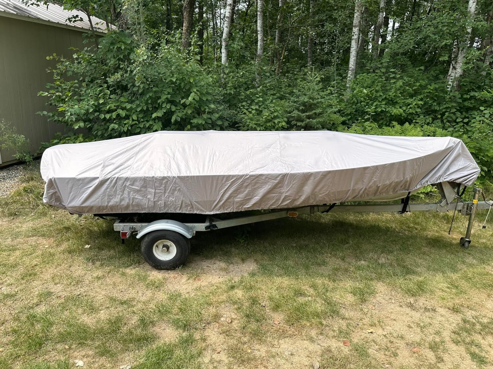 Boat Cover 14-16 ft, 1200D Waterproof V-Hull, Black customer photo 1