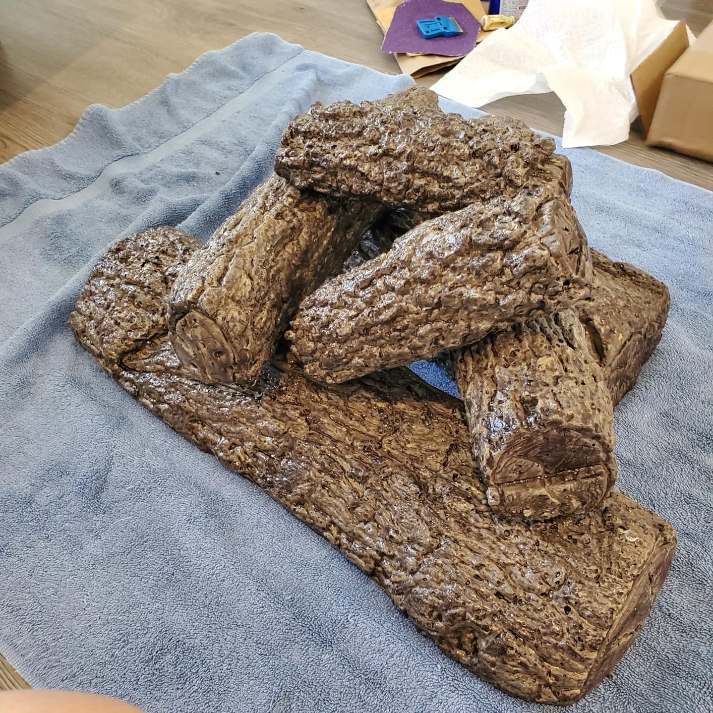 Peterson Fyreside 18-inch Live Oak Log Set with Vented Burner and Gas Connection Kit. Match Lit (Natural Gas Only) customer photo 1