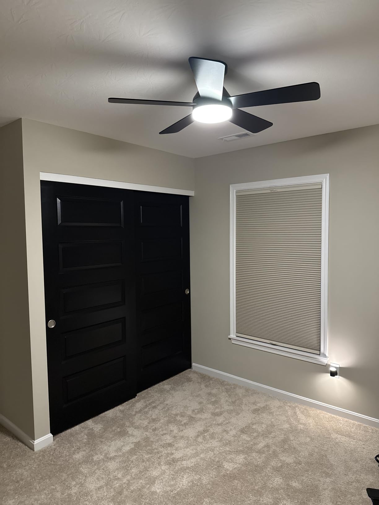 addlon 52 Inch Black Low Profile Ceiling Fans with Lights and Remote customer photo 1