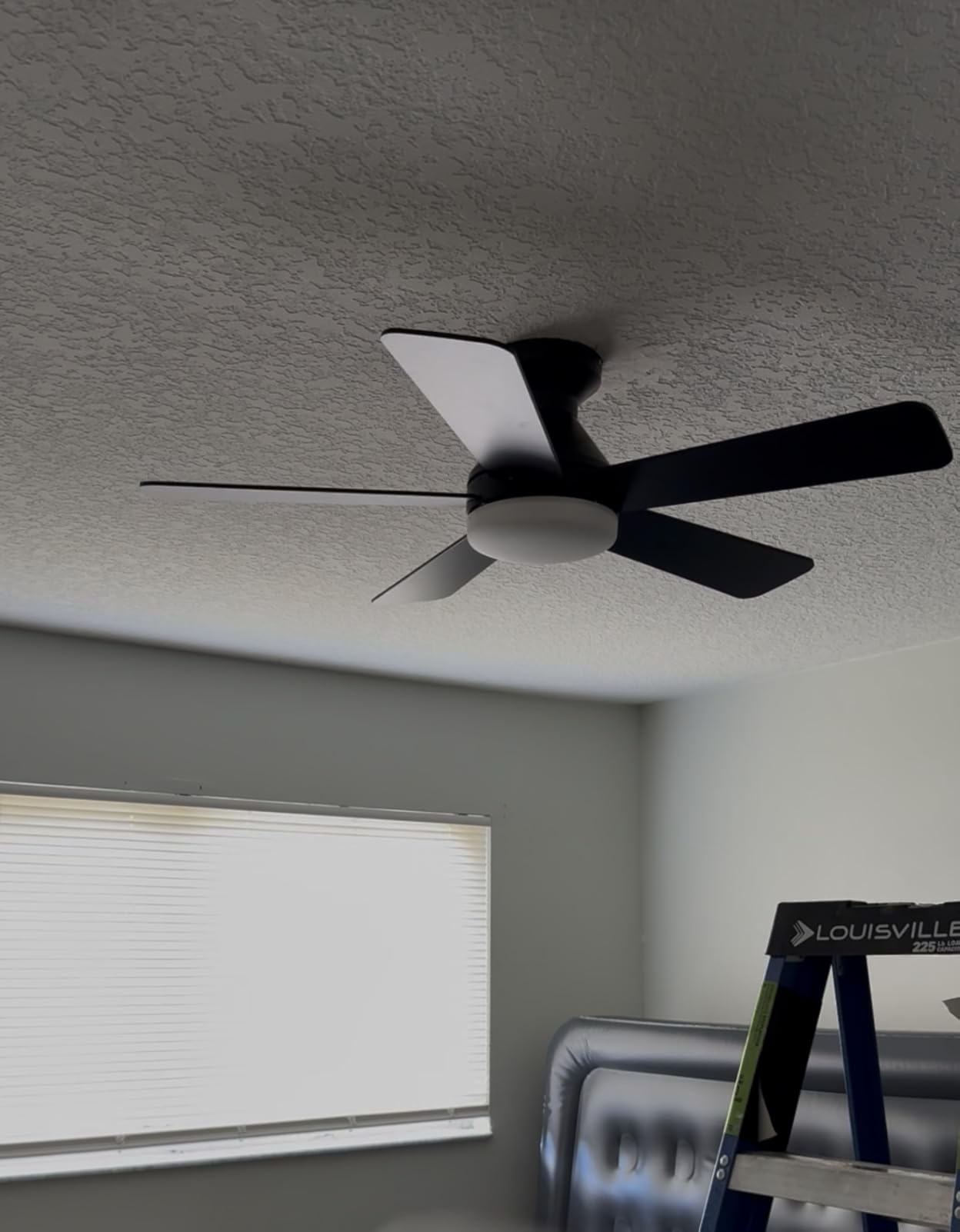 addlon 42 Inch Black Low Profile Ceiling Fans with Lights and Remote | Flush mount, 3-color dimmable light, quiet reversible DC motor, easy install, memory, timer, bedroom, covered outdoor areas customer photo 1
