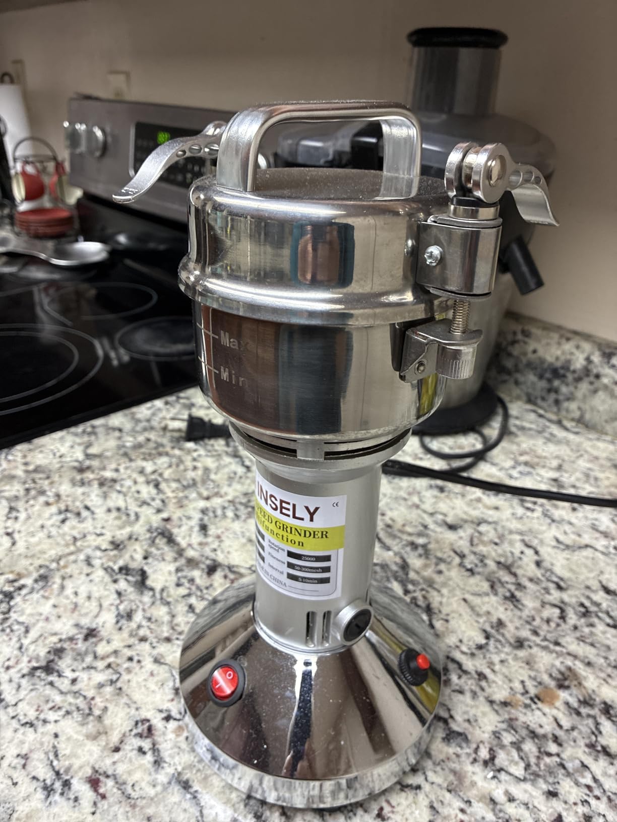Grain Mill 150g,flour mill grinder for home,Electric Stainless Steel Grain Grinder for Wheat,Spices,coffee,Corn and Other Dry Food Grinders for Kitchen customer photo 2