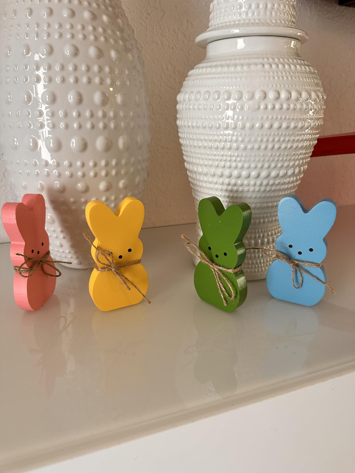 Babycop Easter Decor, 4 Pcs Wooden Bunny Table Easter Decorations for Home customer photo 1