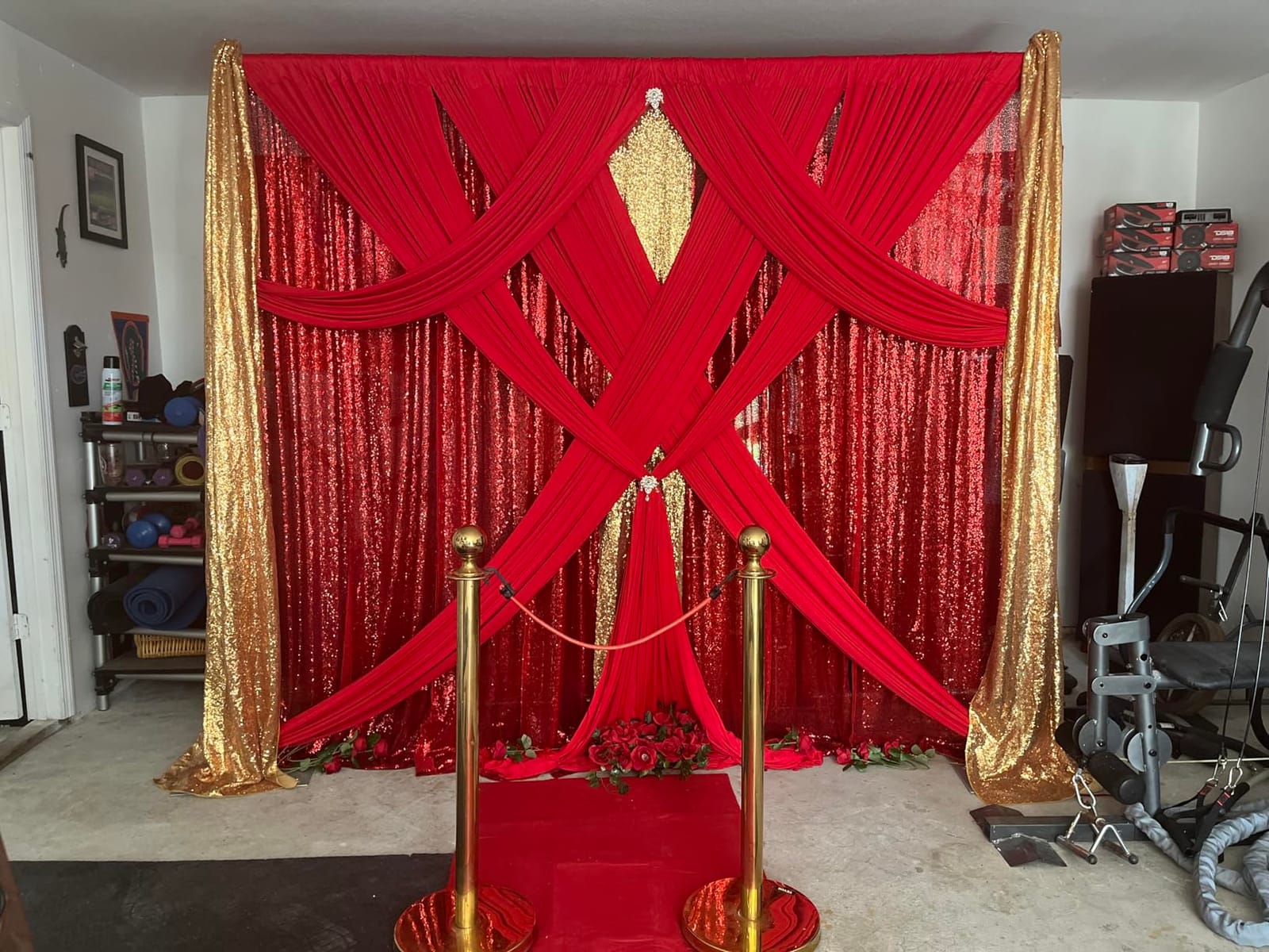 Heavy Duty Backdrop Stand 10x10ft, Pipe and Drape Background Stand customer photo 2