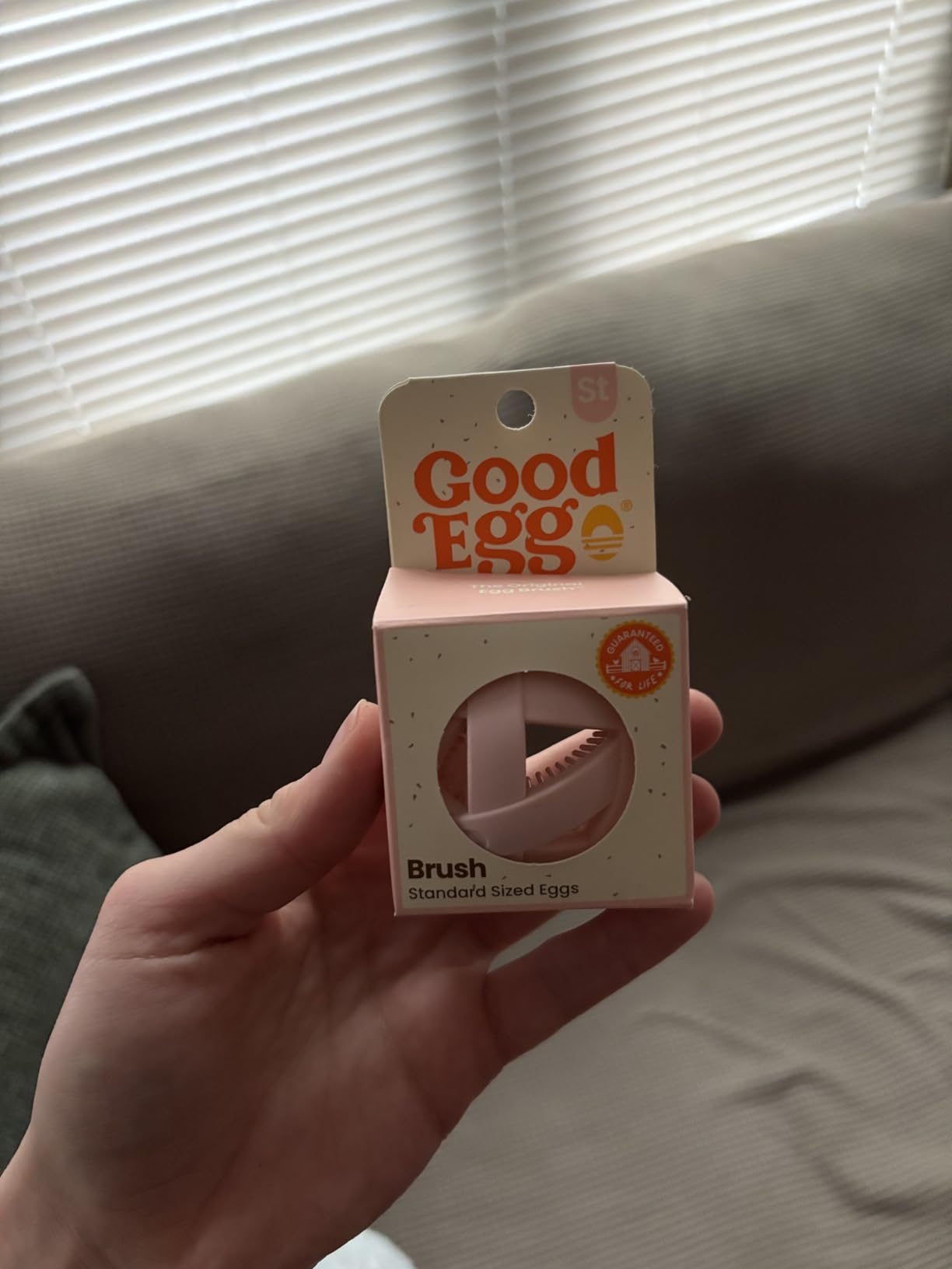 GoodEgg The Original Egg Brush, Silicone Egg Cleaning Brush for Farm Fresh Eggs, Chicken Coop Cleaning Tools, Egg Washer, Chicken Coop Accessories, Large to XL Sized Eggs, Green, As Seen On Shark Tank customer photo 2