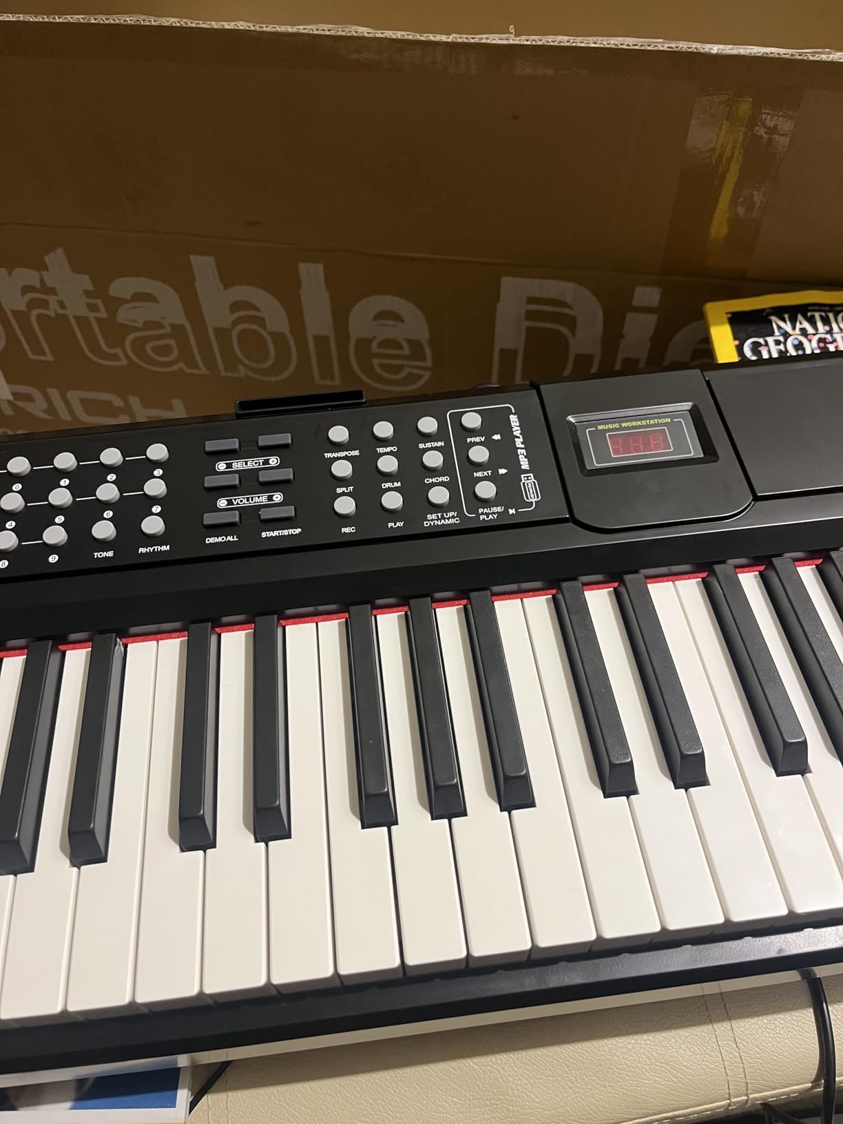 STRICH 88 Keys Weighted Keyboard with Sustain Pedal, Hammer-Action Digital Piano, 2x15W Built-In Speakers, Full-size Electric Piano Keyboard Supports USB-MIDI/Wireless Connect, SDP-120 customer photo 2