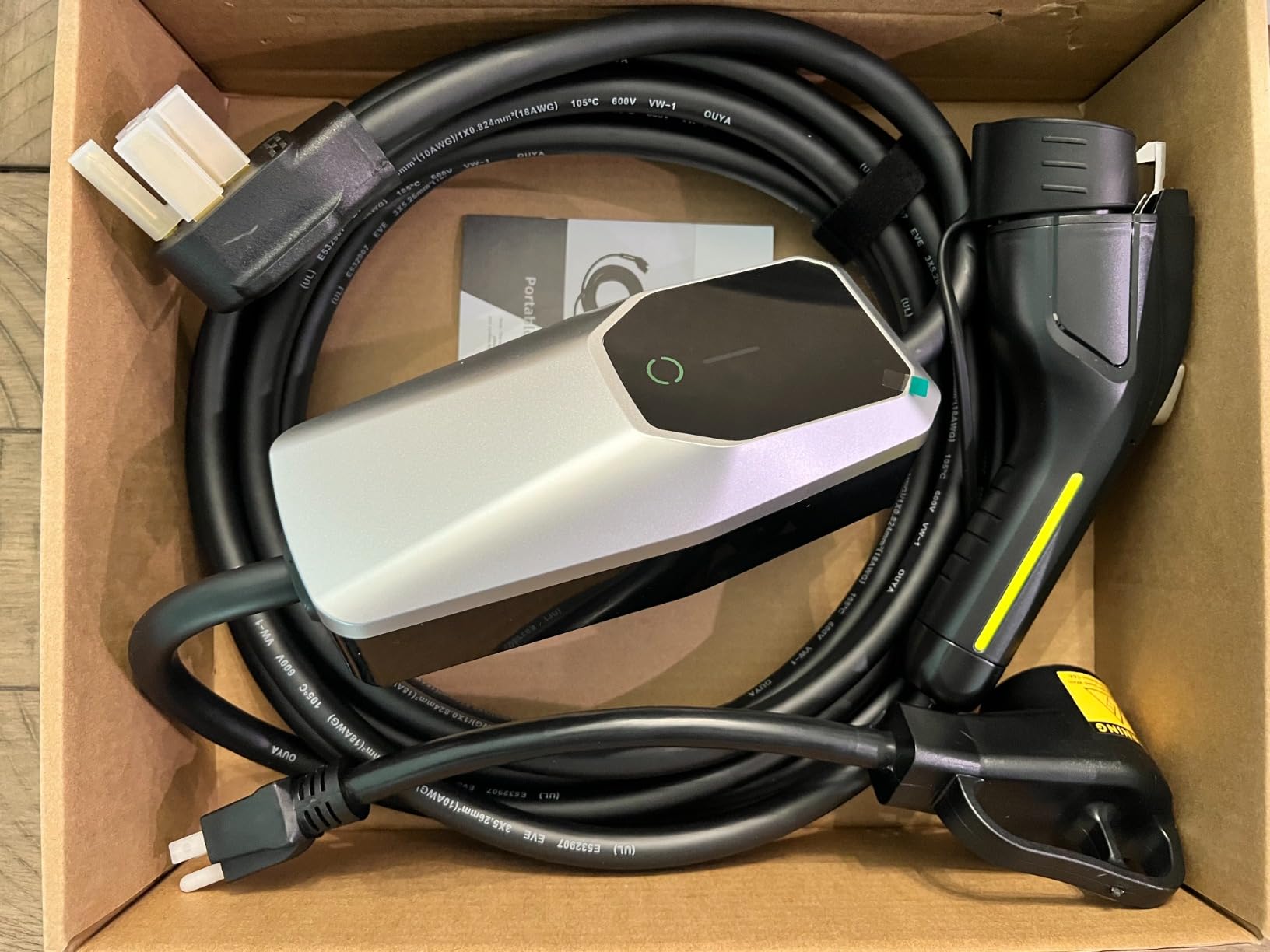 Junsun Portable Level 1 and Level 2 EV Charger 240V 32A (7.68kw) with 26ft Charging Cable NEMA 14-50 5-15 for SAE-J1772 Electric Vehicles Charging Station customer photo 2