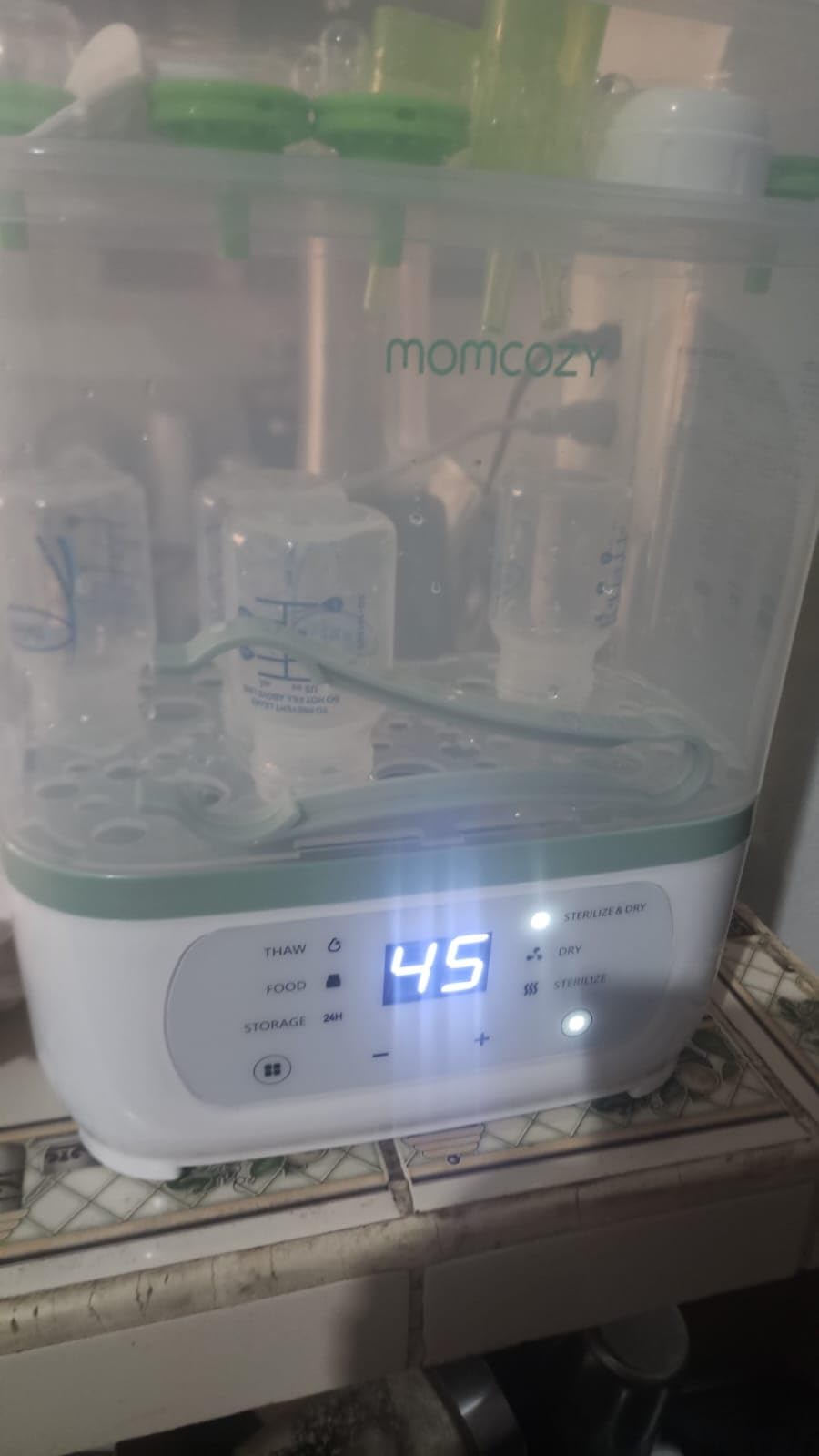 Momcozy Bottle Sterilizer and Dryer, 8-in-1 Electric Steam Baby Bottle Sterilizer for Baby Bottles, Baby stuffs & Breast Pump Accessories customer photo 2