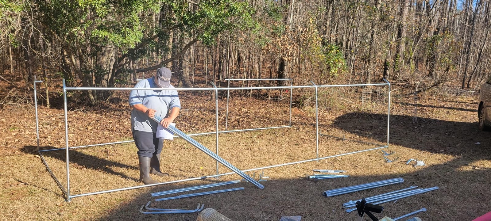 Quictent Large Metal Chicken Coop Run for 30+ Poultry w/Side Hardware Cloth customer photo 2