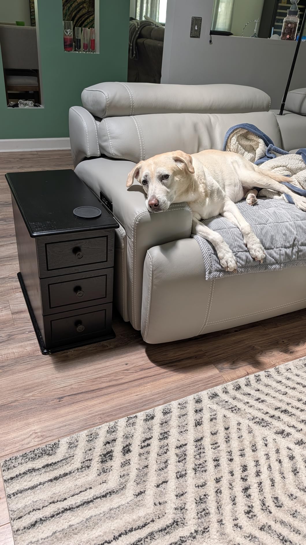 Tribesigns Solid Wood End Table, Fully Assembled Side Table with Drawers customer photo 2