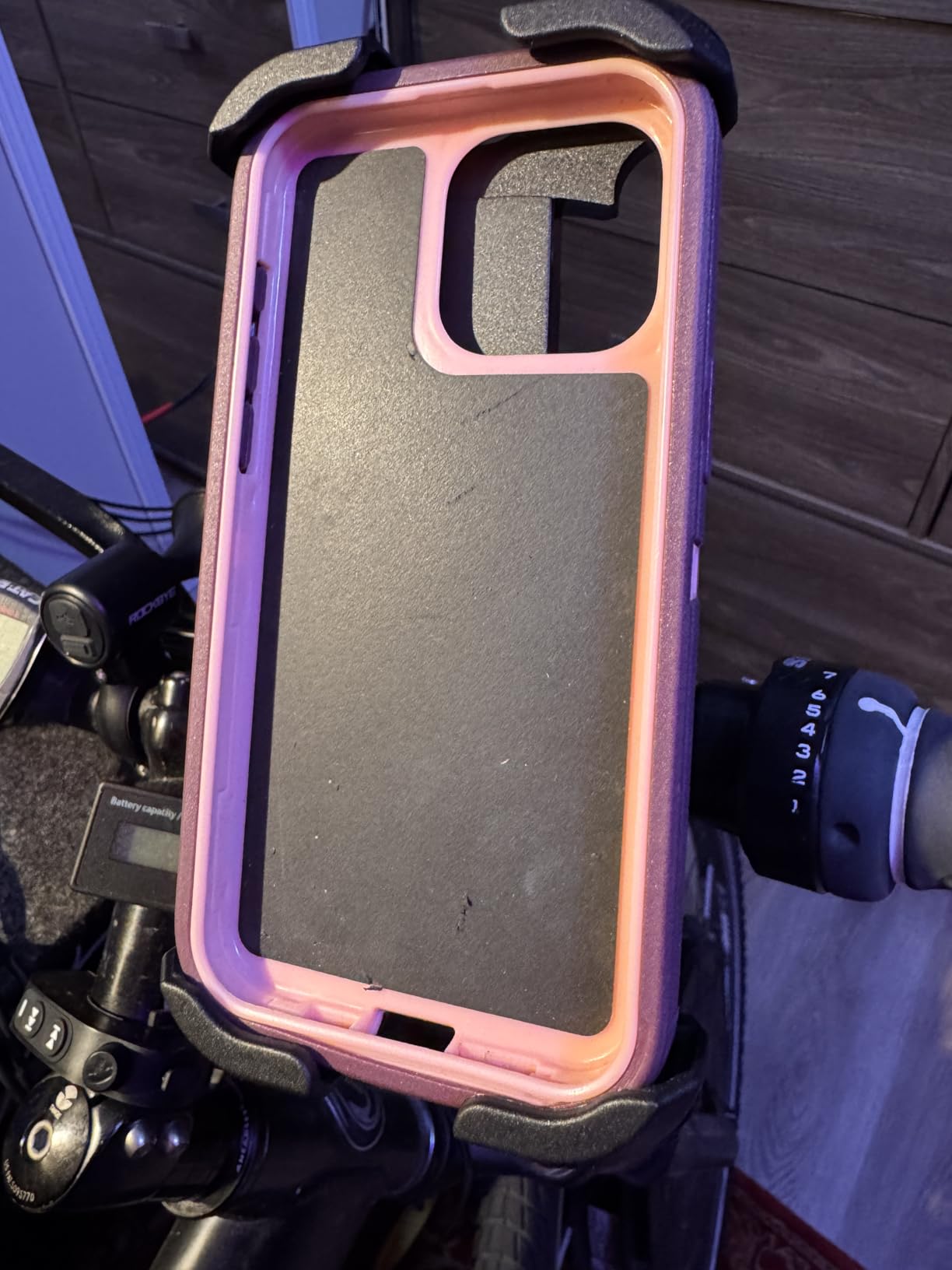 Pnitri 2026 New Upgraded Bike Phone Holder Handlebar - 1S Quick Install, Motorcycle Phone Mount, Bicycle Phone Holder fit Large Phone Case for iPhone Samsung, Dirt Scooter Mini Bike Accessories customer photo 2