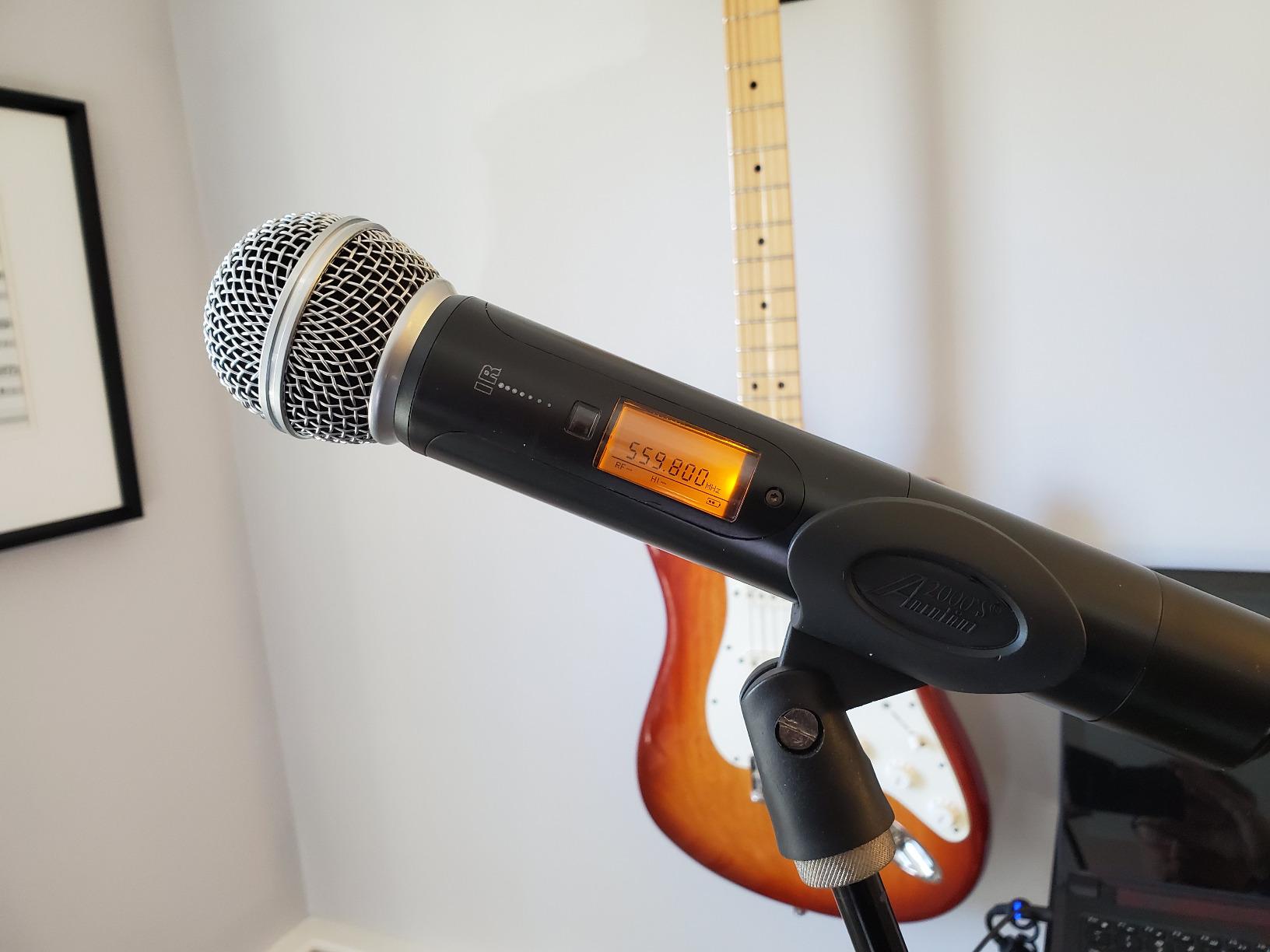 innopow 4 Channel Wireless Microphones System, Quad UHF Cordless Mic Set,4 * 40 Groups Metal Handheld Dynamic, Auto Scan, Long Range 200-300Ft,16 Hours Use for Church,Singing Bands (WM500) customer photo 1